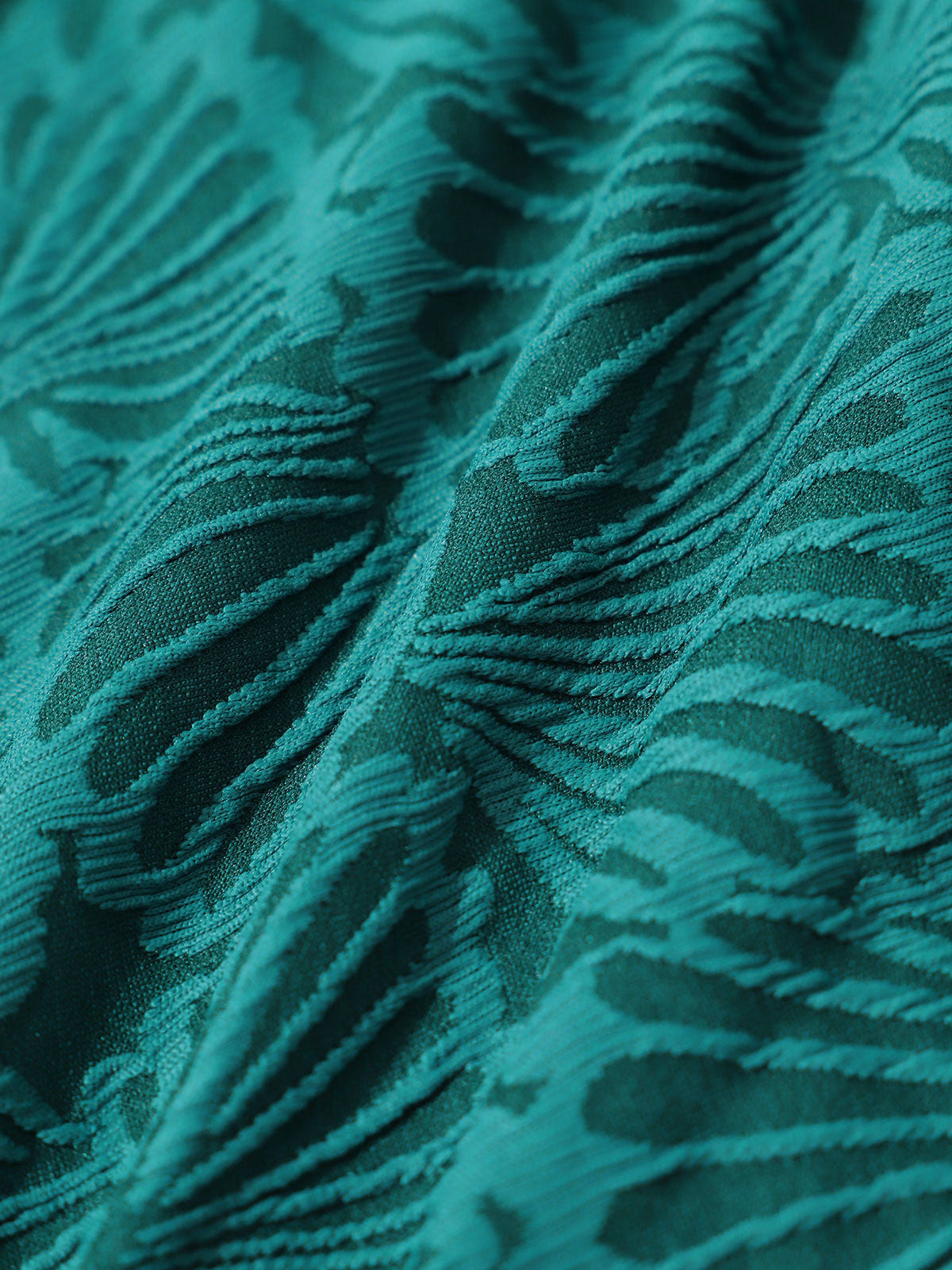 Dark Green Jacquard X Cross One-Piece Swimsuit