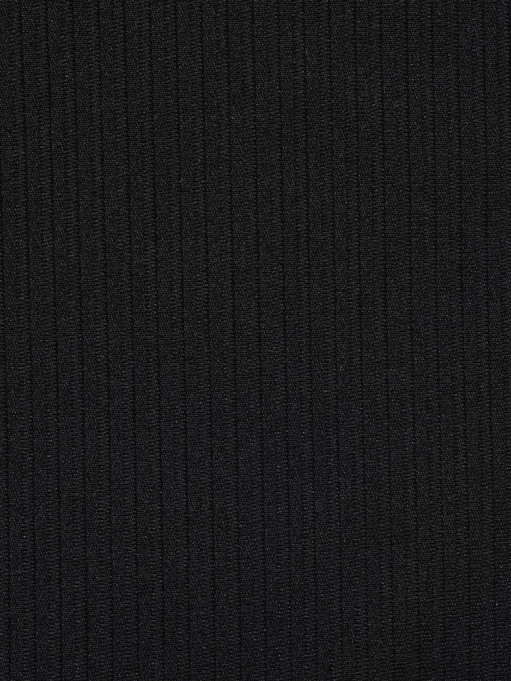 Black Contrast Ribbed U Neck One-Piece Swimsuit