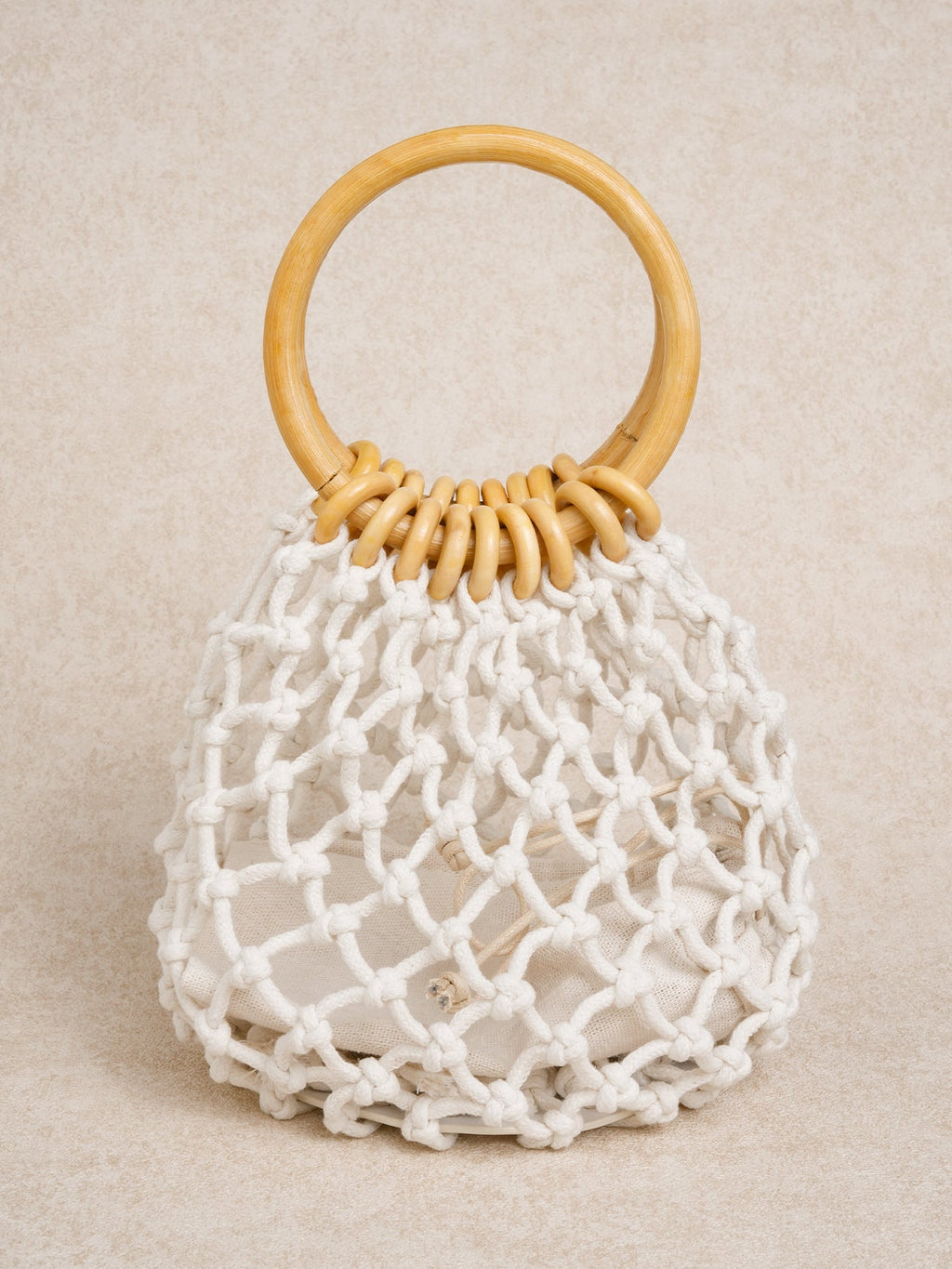 White Knitted Cotton Bag