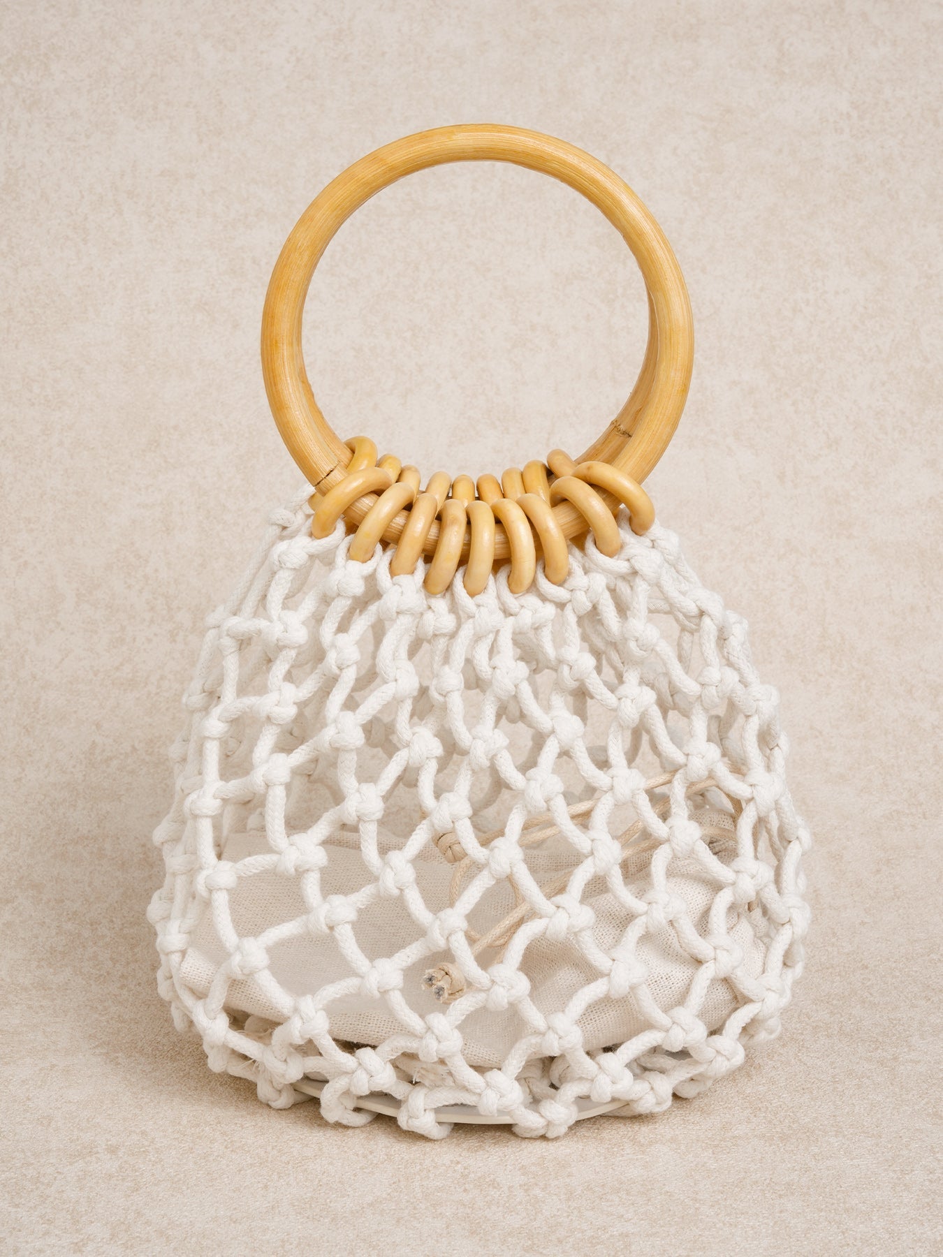 White Knitted Cotton Bag