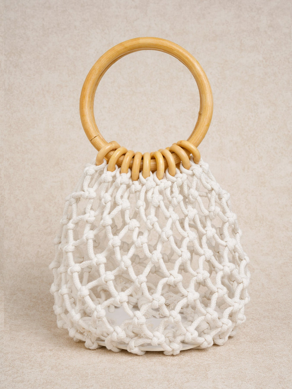 White Knitted Cotton Bag