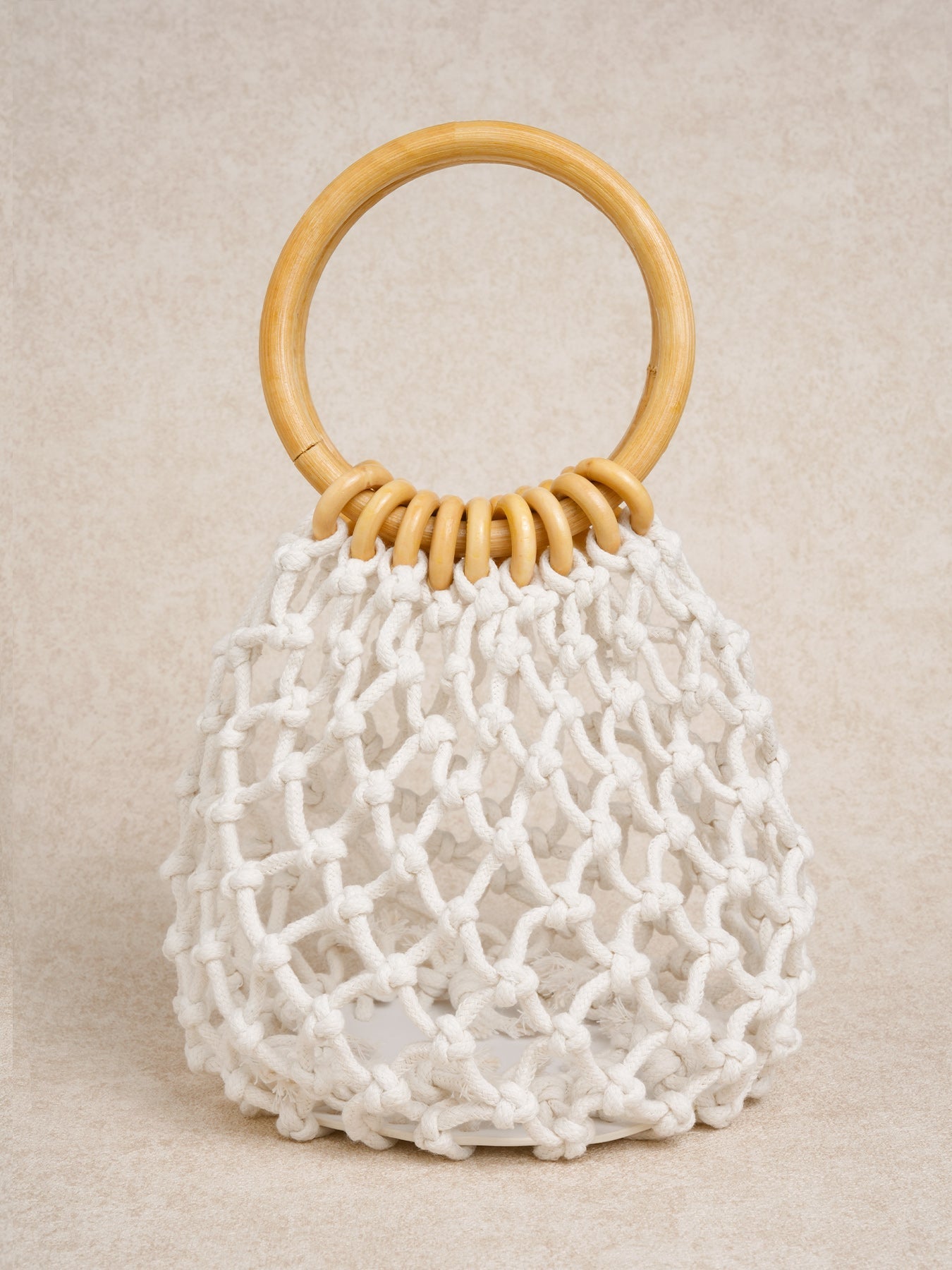 White Knitted Cotton Bag