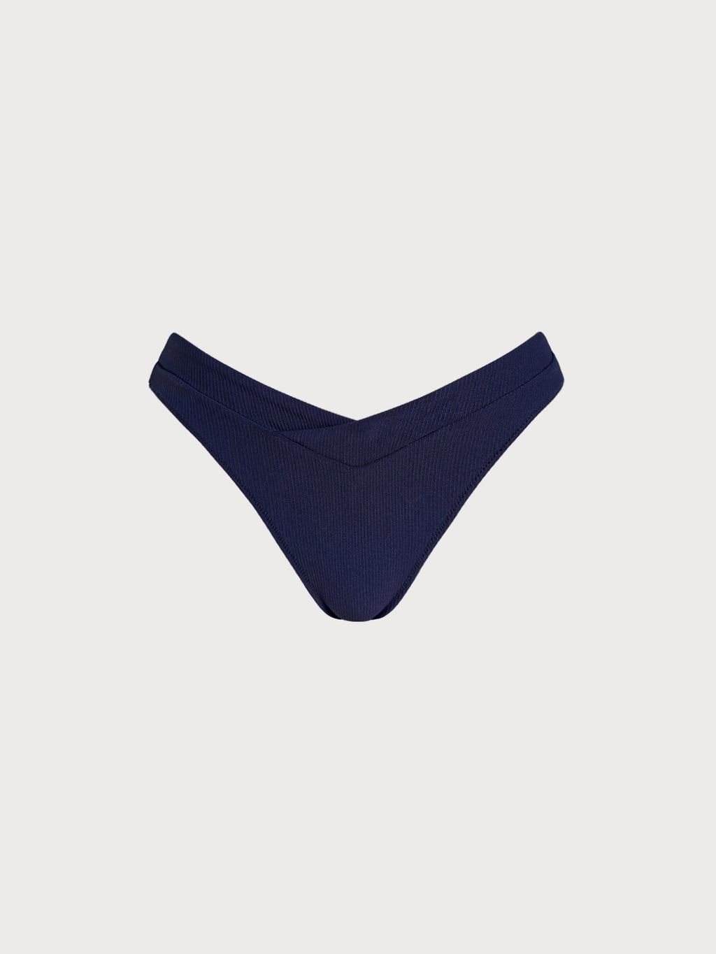 Navy Ribbed Bikini Bottom