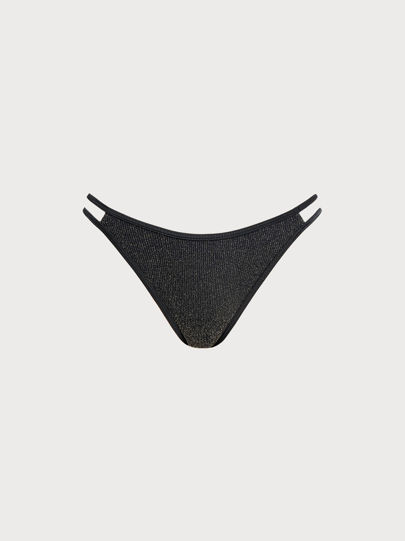 Black Cutout Bikini Bottom