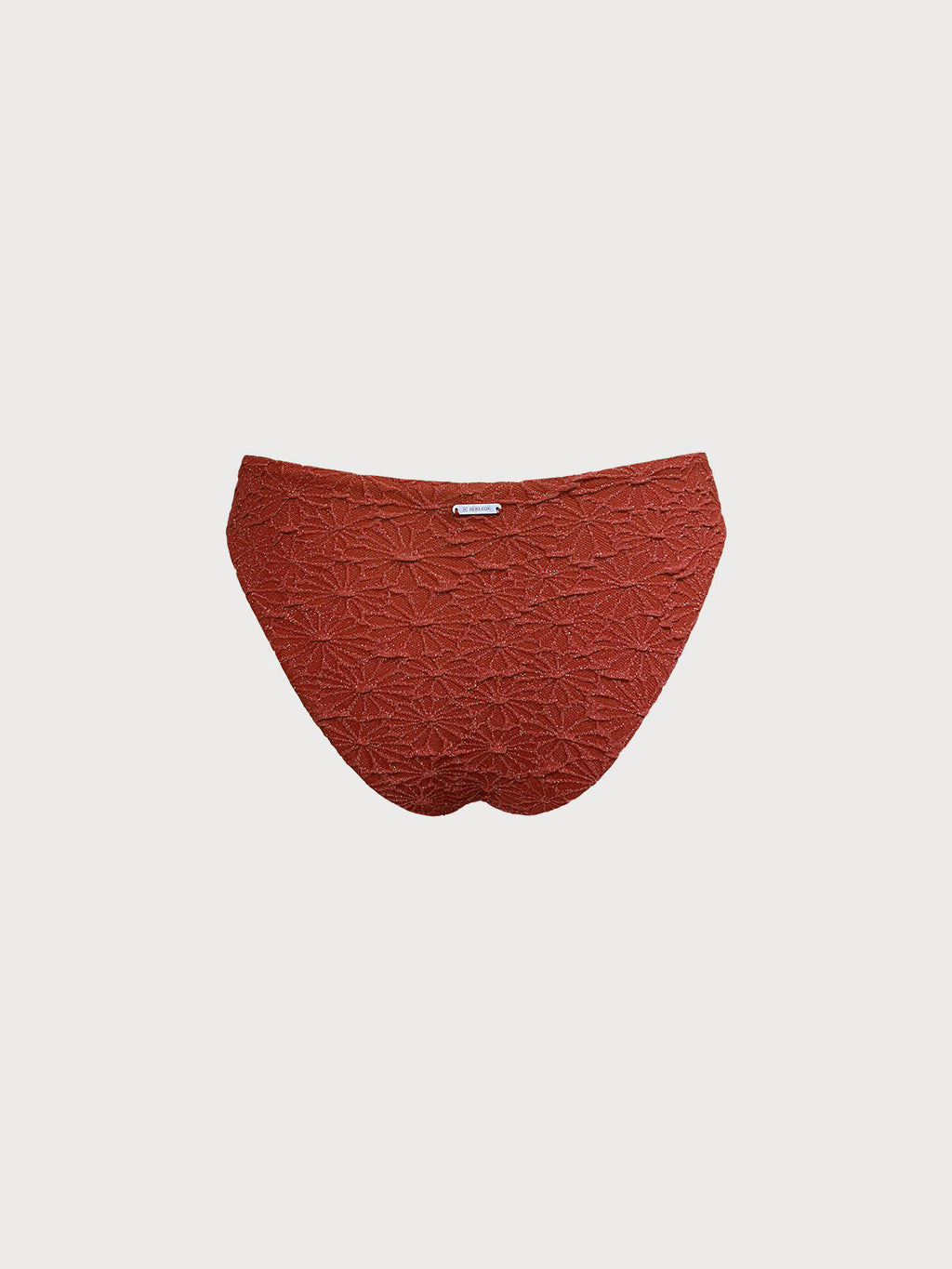 Orange O-Ring Textured Bikini Bottom