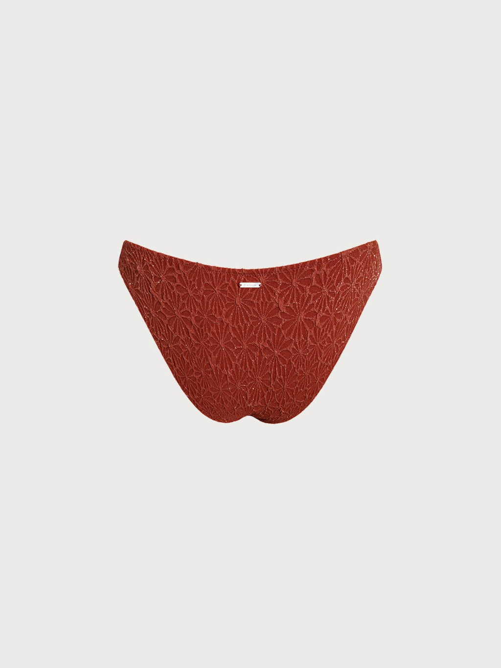 Orange Textured Bikini Bottom