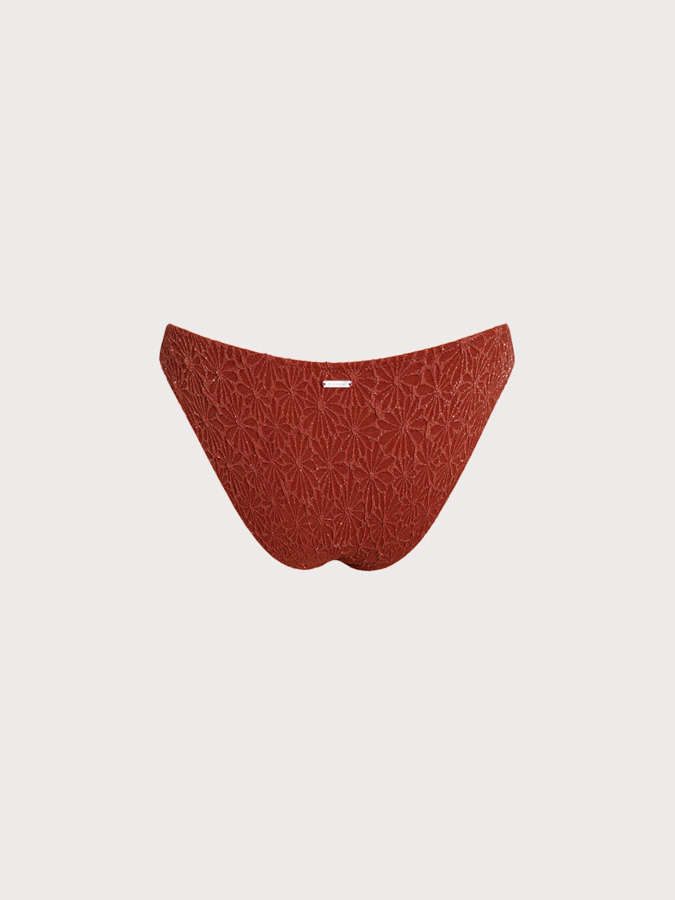 Orange Textured Bikini Bottom