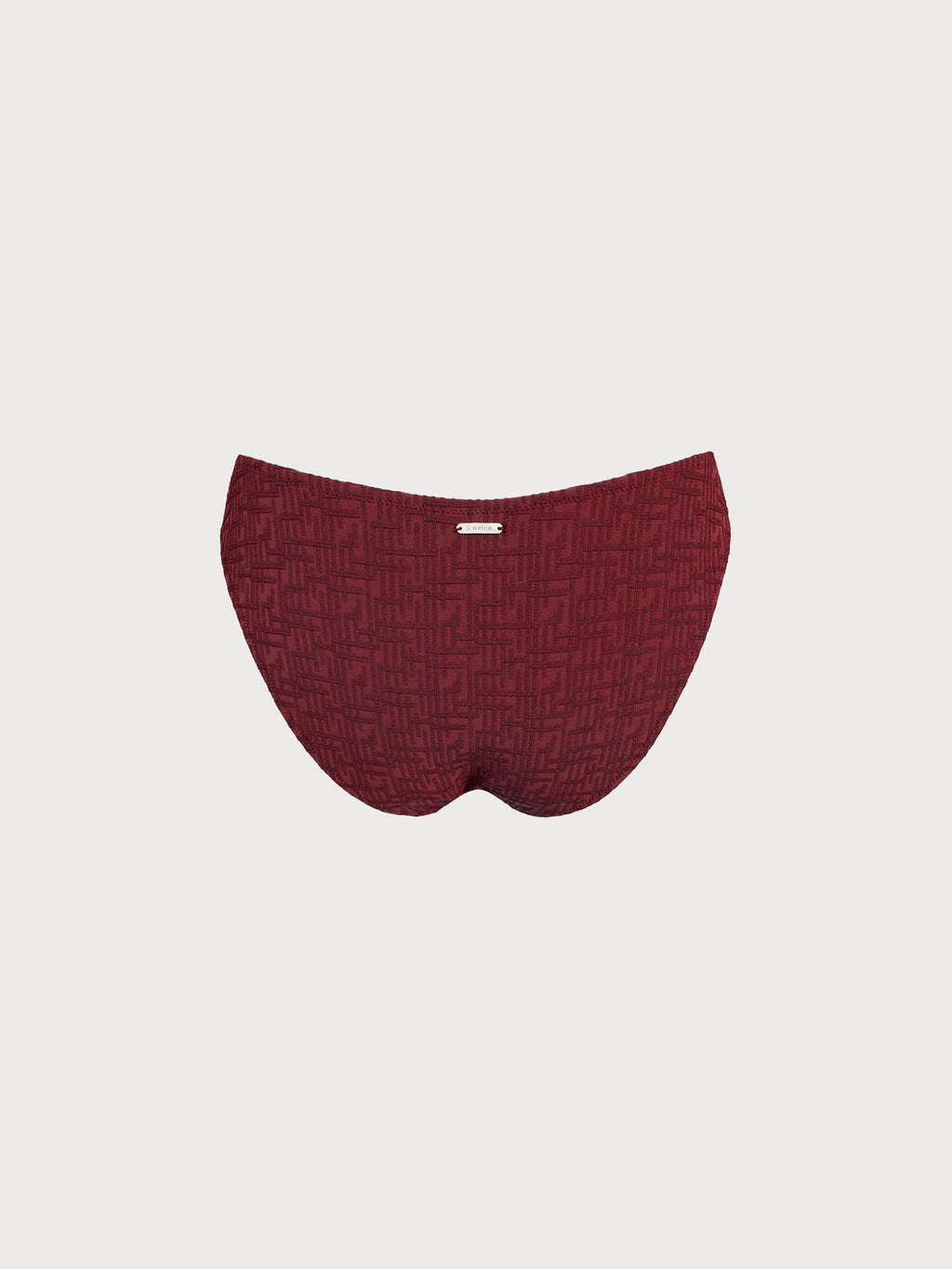 Wine Red Monogram Bikini Bottom