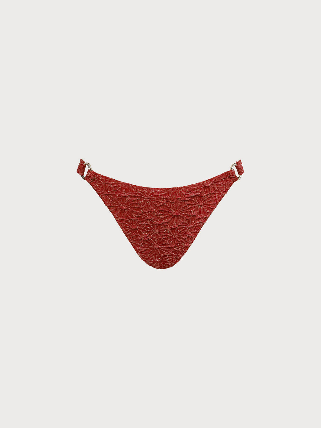 Orange O-Ring Textured Bikini Bottom