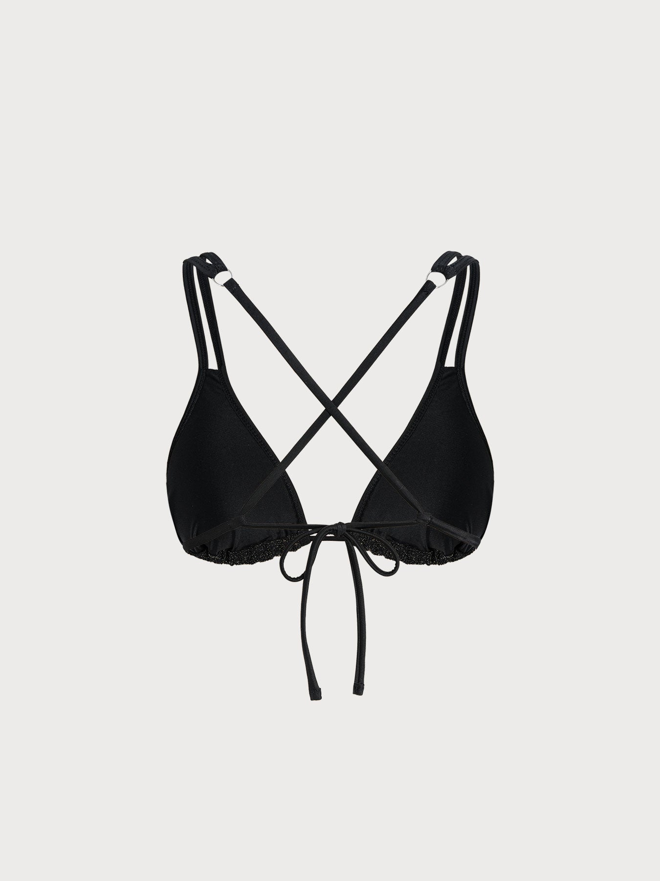 Black Strappy Bikini Top