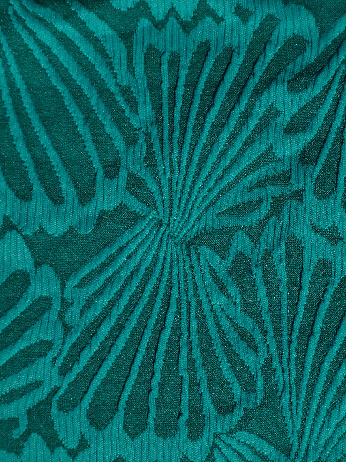 Dark Green Jacquard V Cut Plus Size Bikini Bottom
