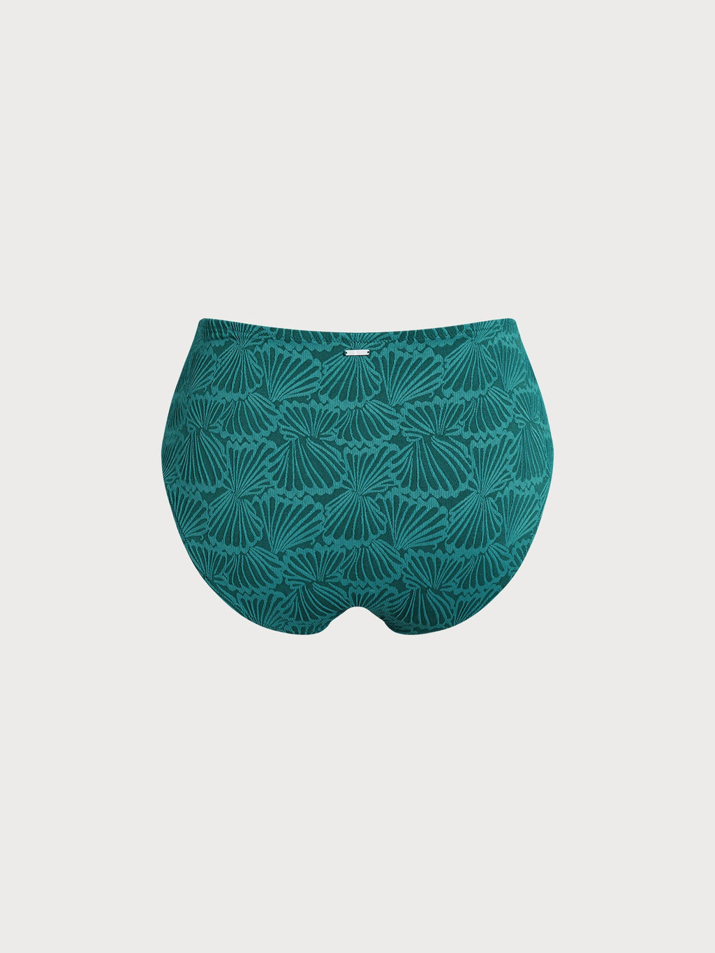 Dark Green Jacquard Plus Size Bikini Bottom
