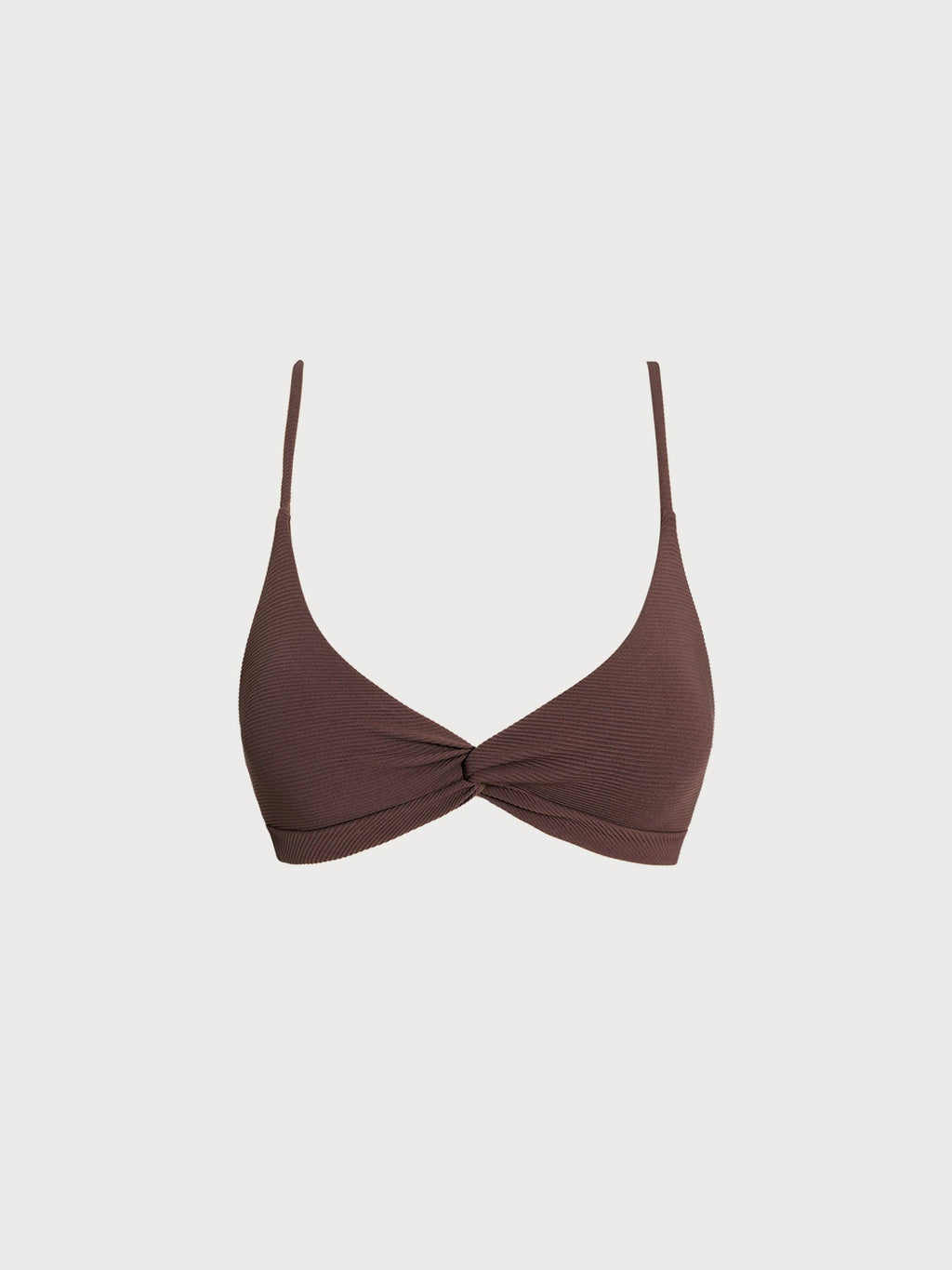 Coffee Twist Backless Bikini Top