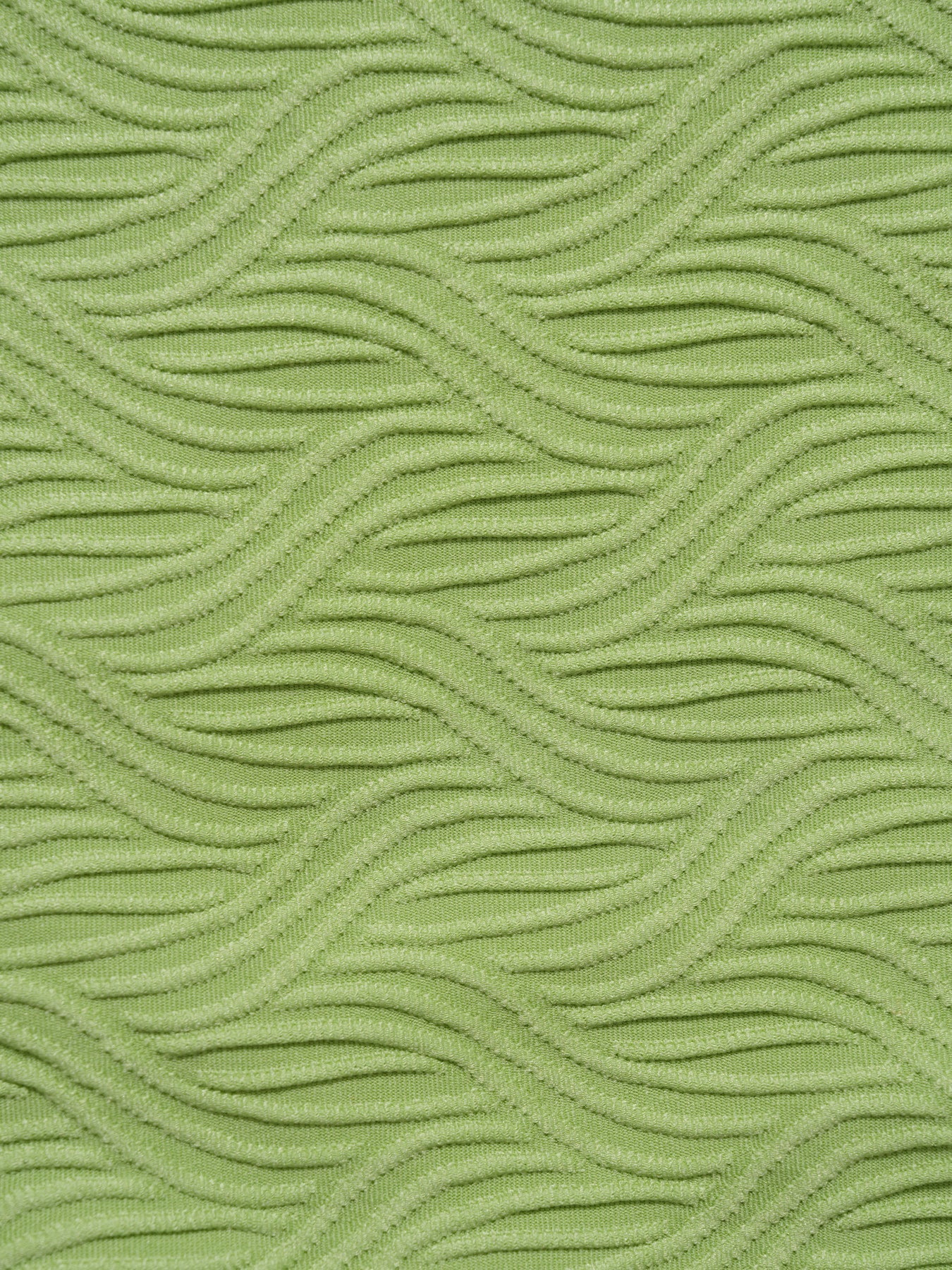Light Green Textured Cut Out Bikini Top