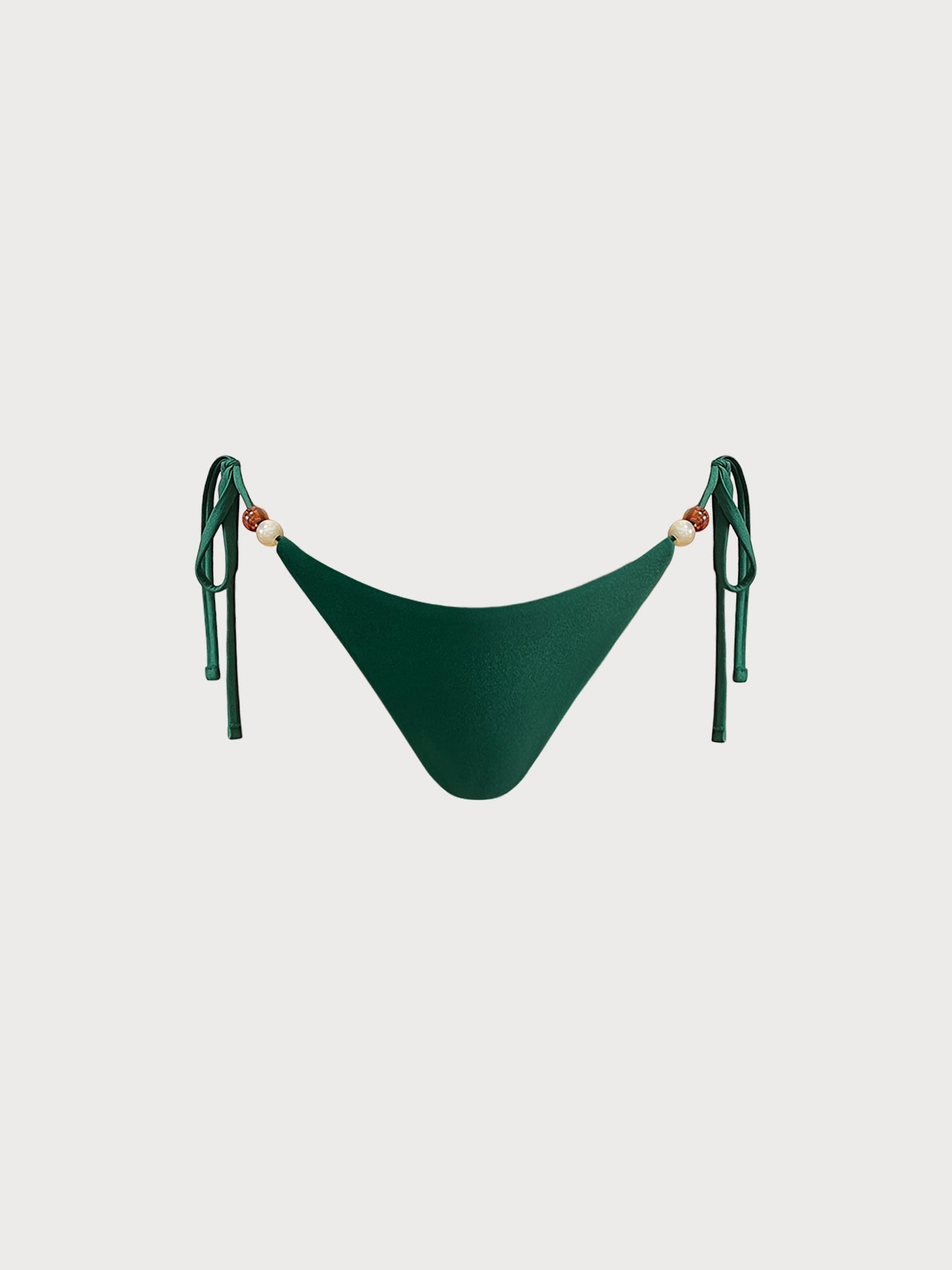 Dark Green Tie Bikini Bottom