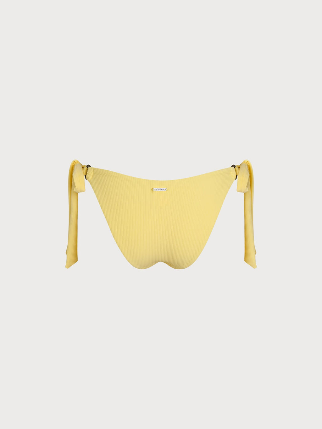 Yellow Tie O-Ring Bikini Bottom