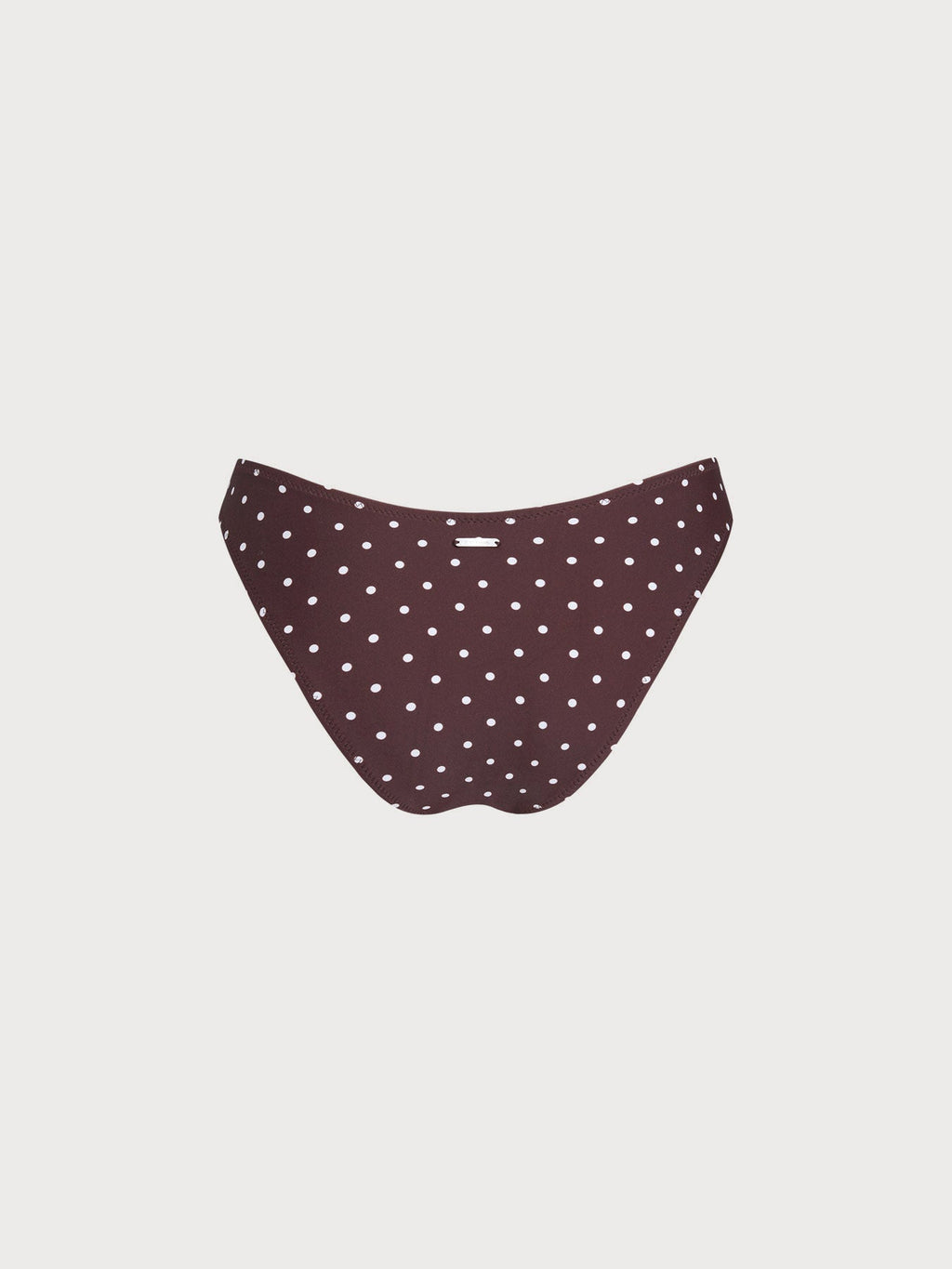 Brown Print Polka Dot Bikini Bottom
