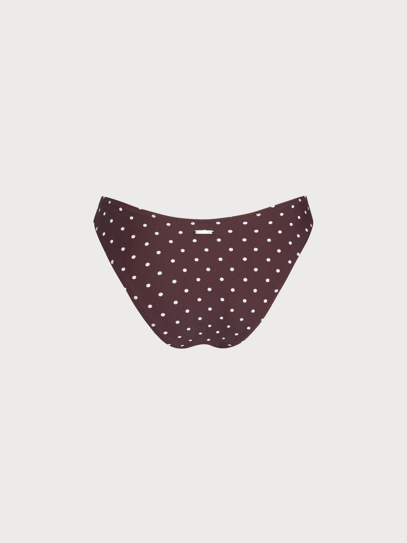 Brown Print Polka Dot Bikini Bottom
