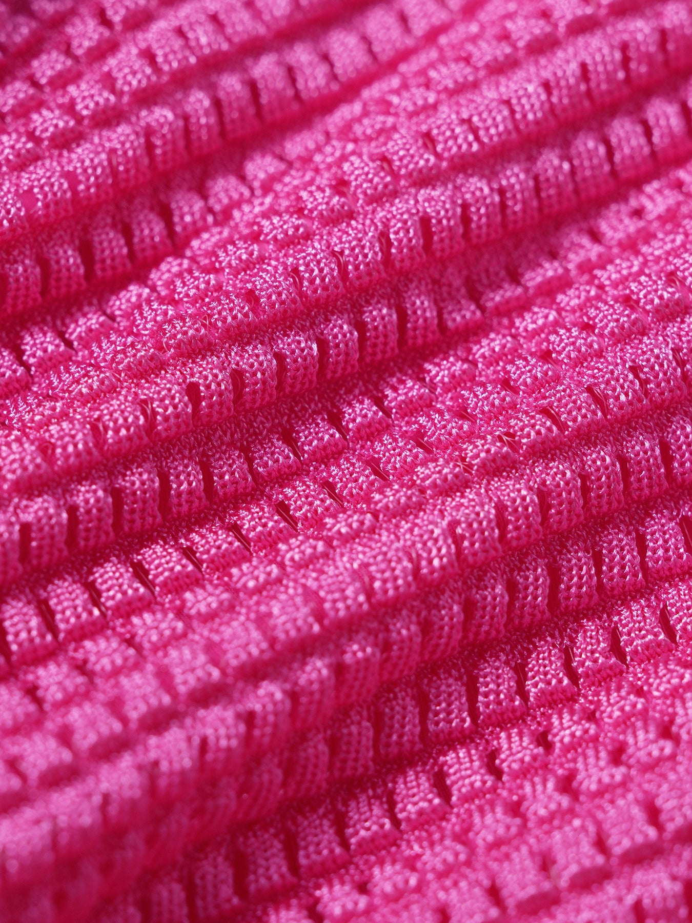 Pink Textured V Cut Plus Size Tankini Bottom