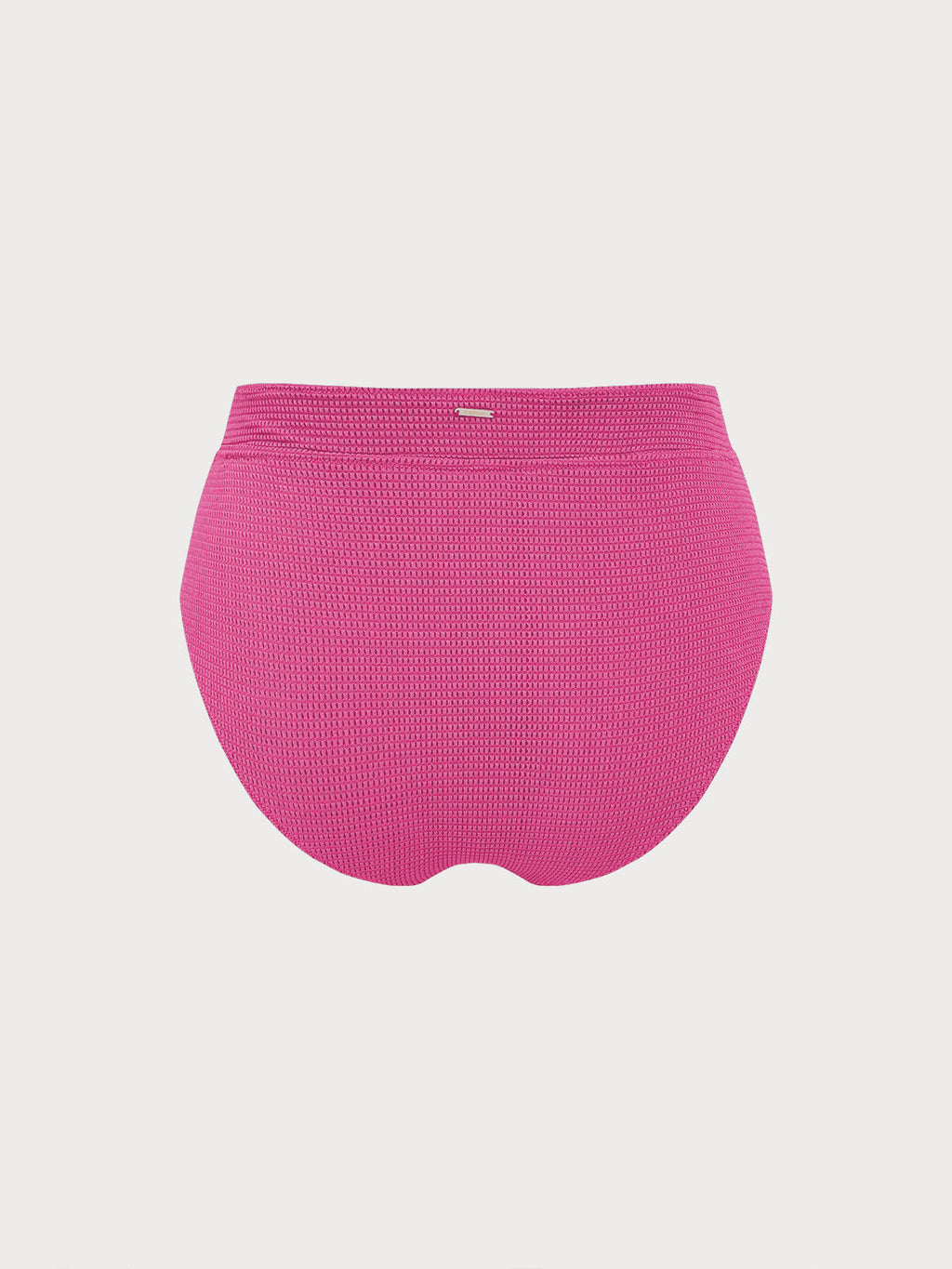 Pink Textured V Cut Plus Size Tankini Bottom