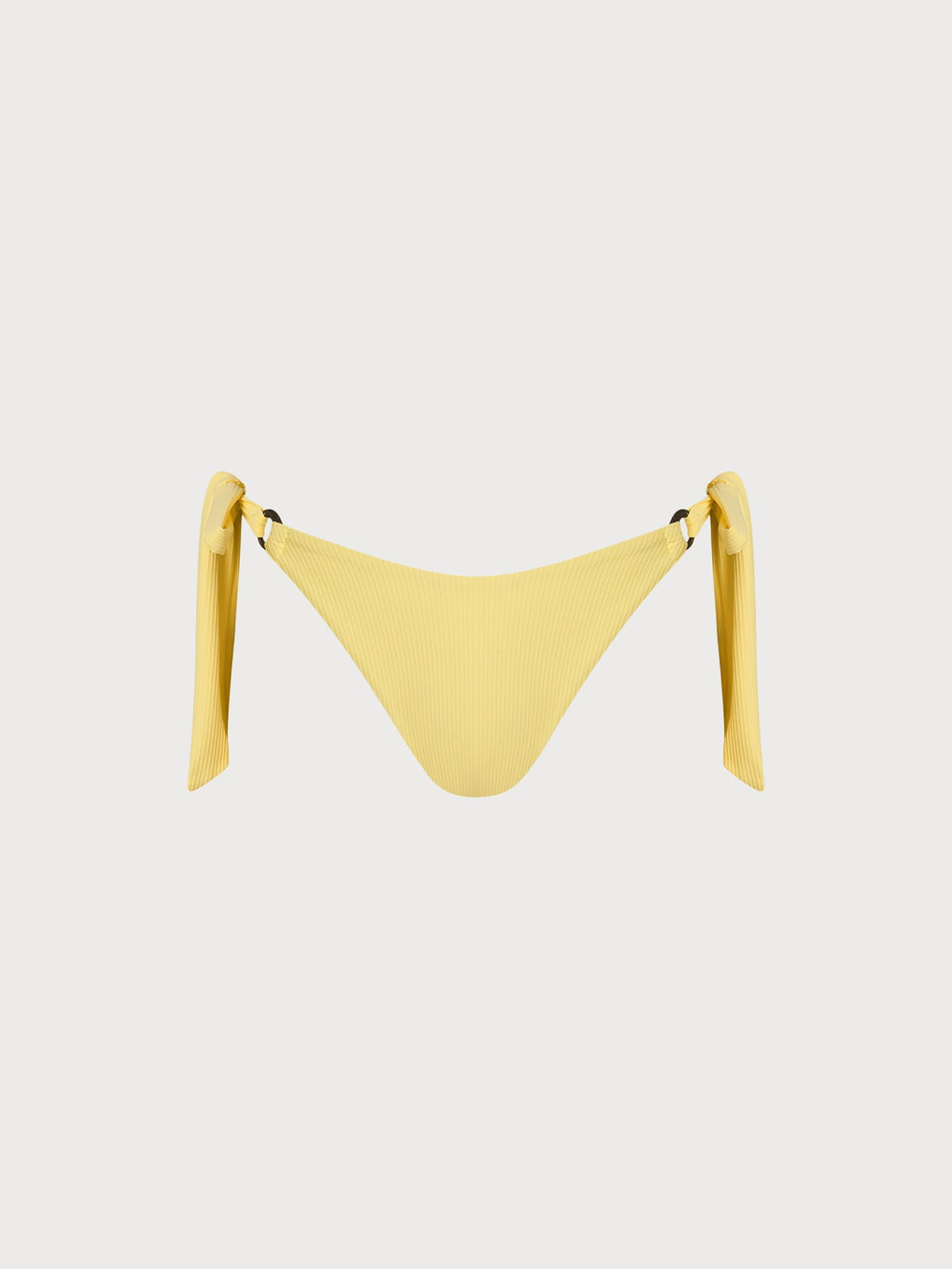 Yellow Tie O-Ring Bikini Bottom