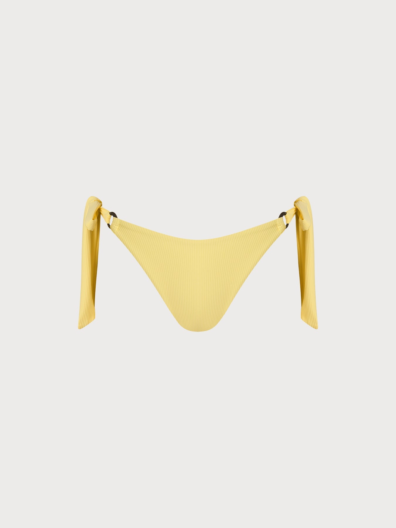Yellow Tie O-Ring Bikini Bottom