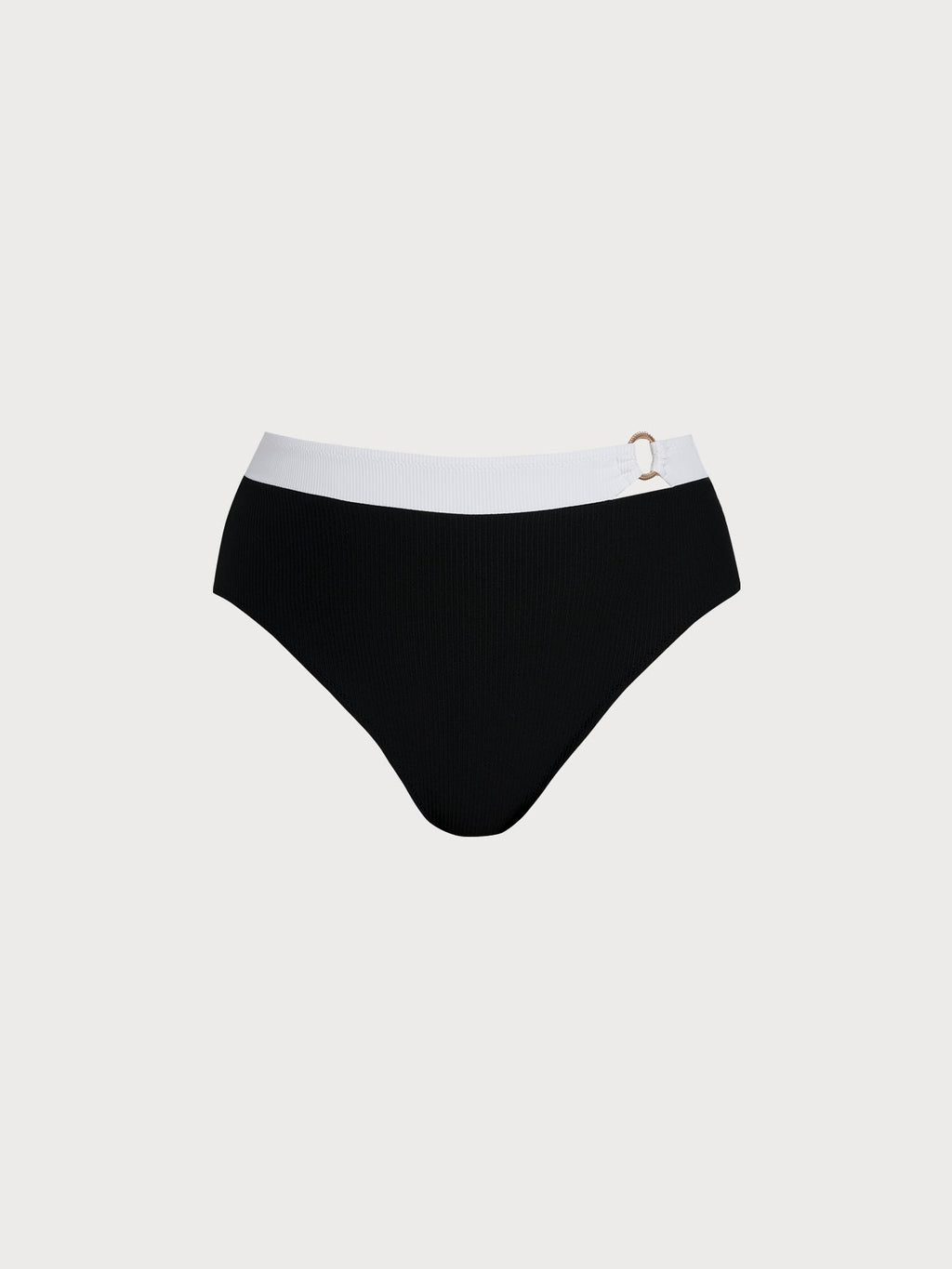 Black Natural Waisted Plus Size Bikini Bottom