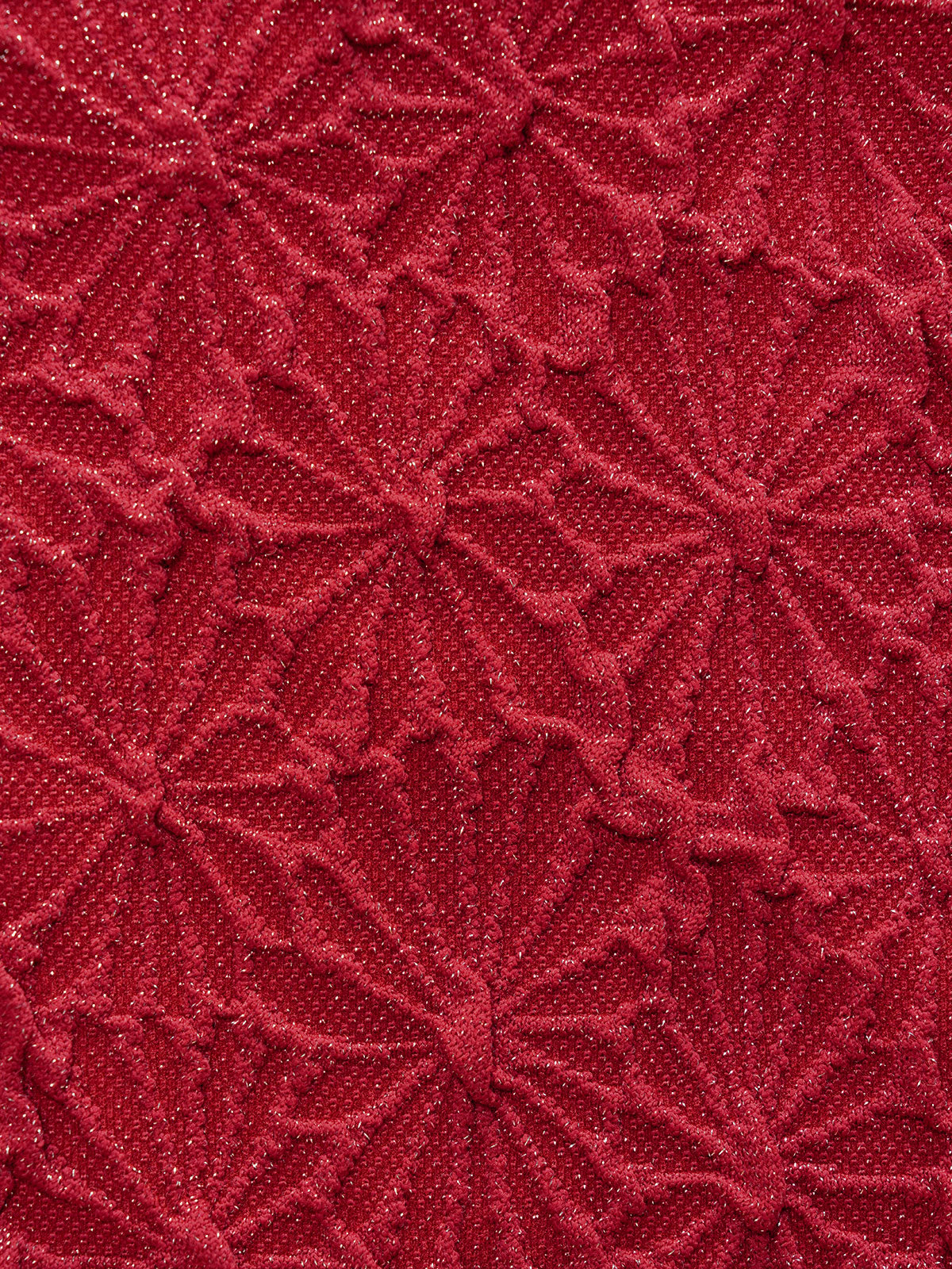 【BERLOOK X GISELLE LISBOA】Wine Red Textured Triangle Bikini Top