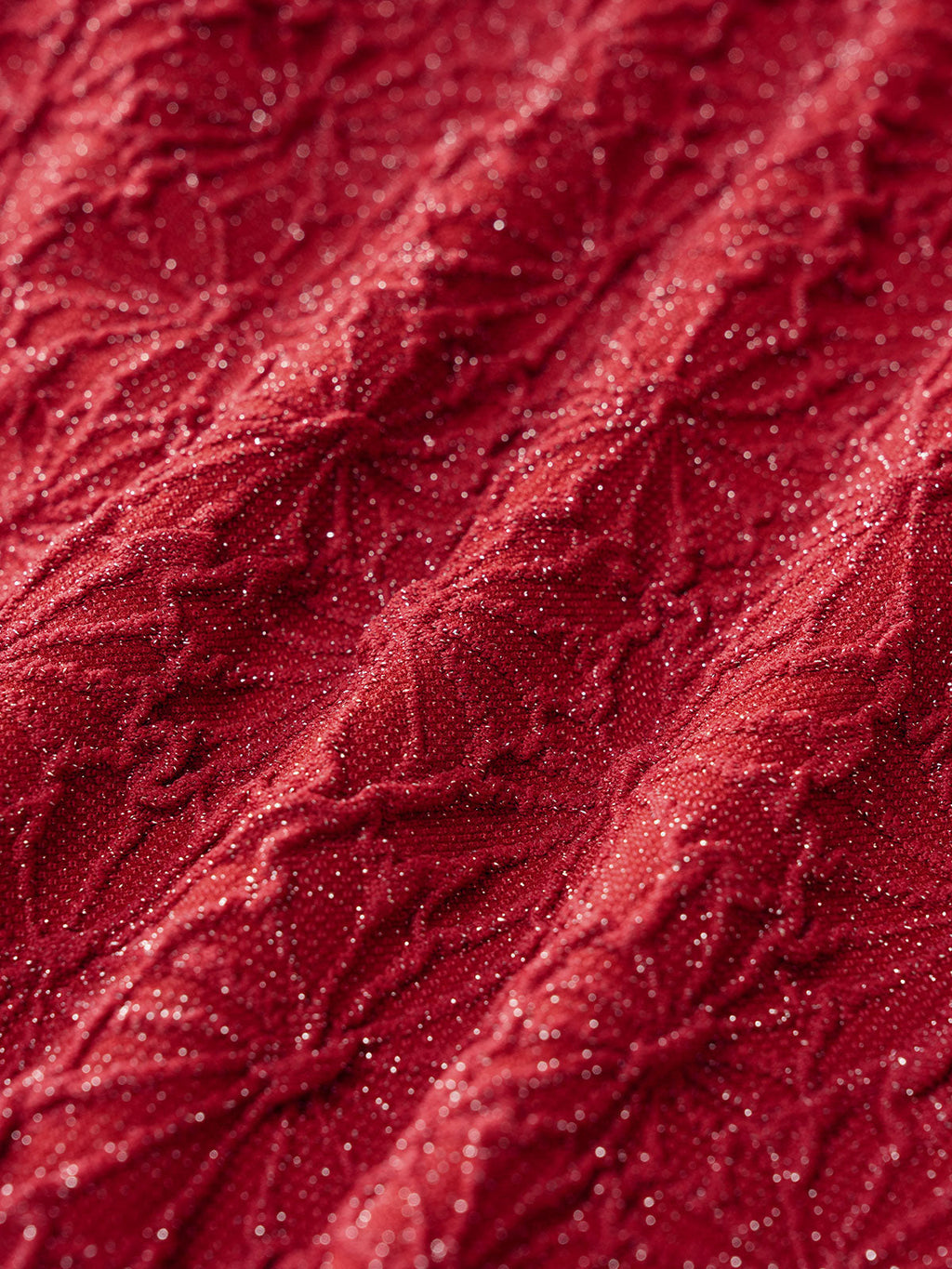 【BERLOOK X GISELLE LISBOA】Wine Red Textured Triangle Bikini Top
