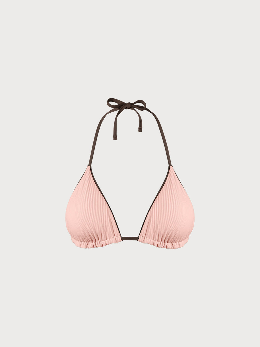 Coffee Halter Reversible Triangle Bikini Top