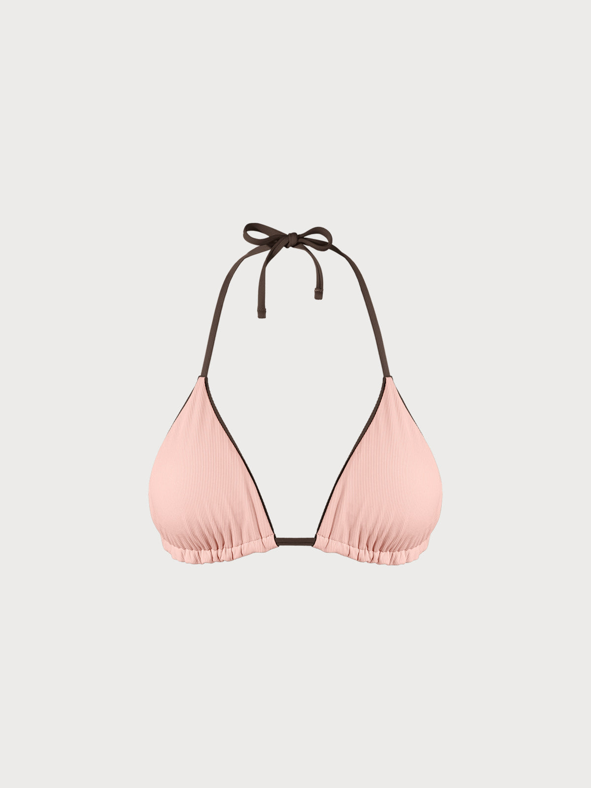 Coffee Halter Reversible Triangle Bikini Top