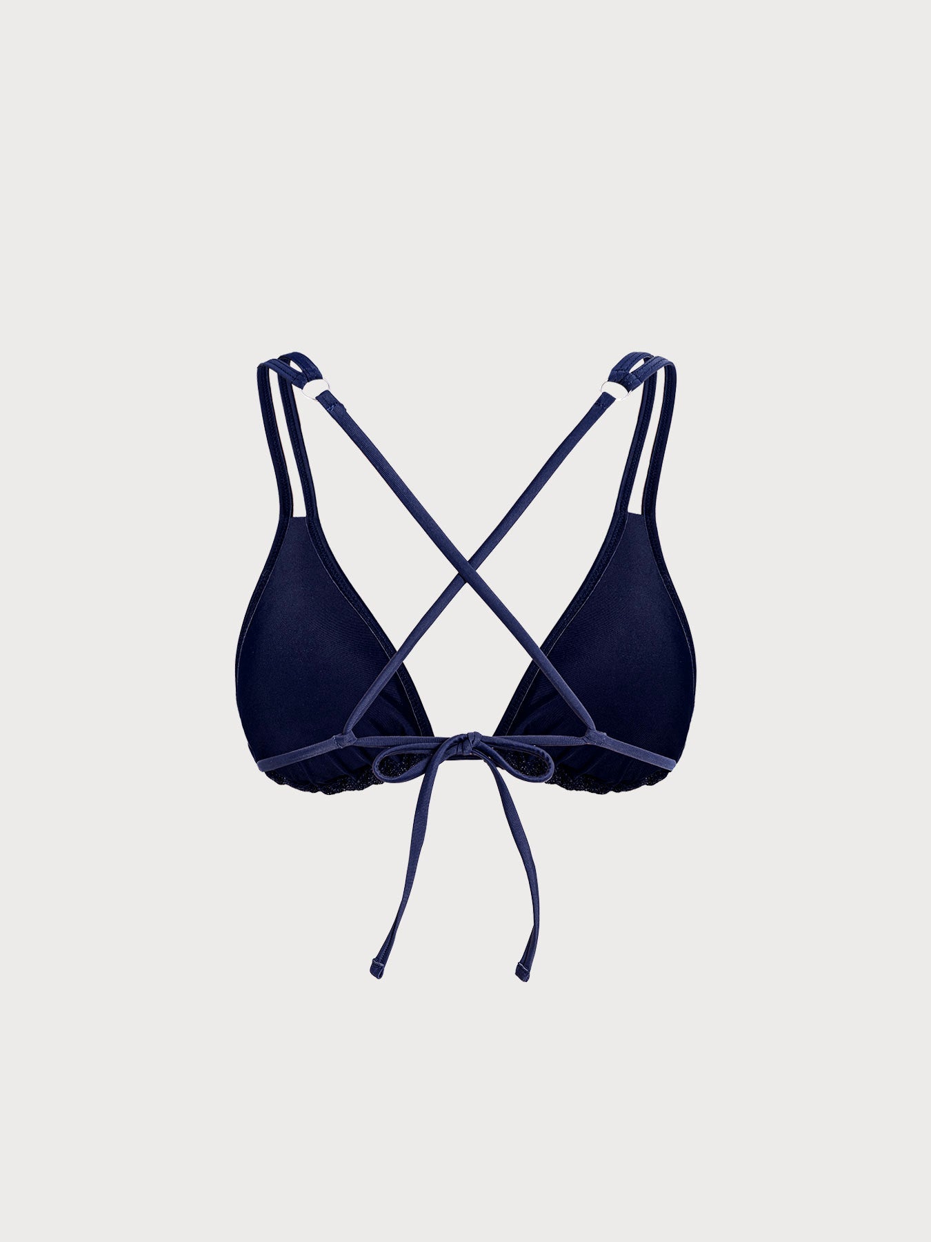 Blue Strappy Bikini Top