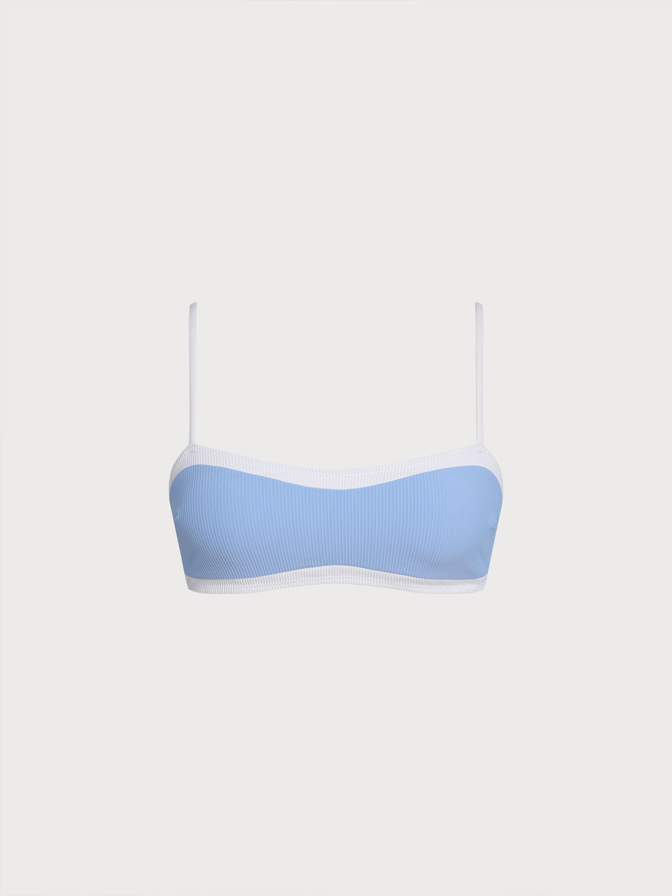 Blue Contrast Bandeau Bikini Top