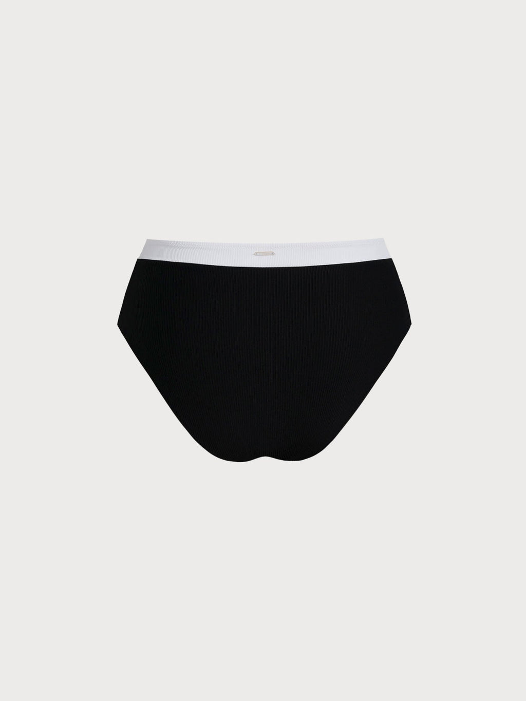 Black Natural Waisted Plus Size Bikini Bottom