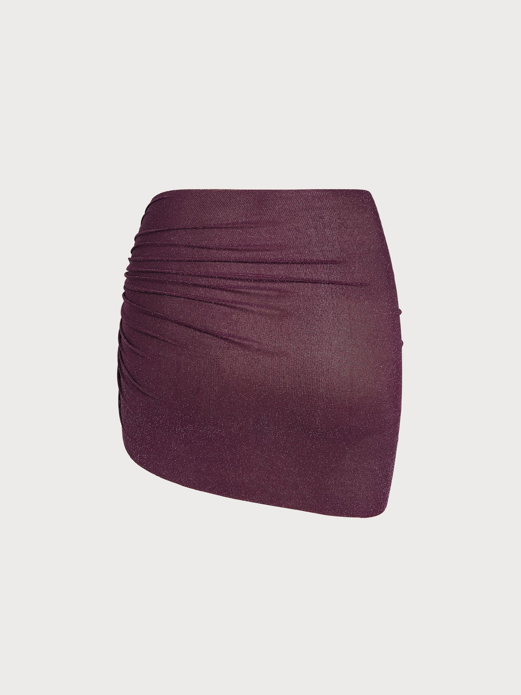 Dark Coffee Sparkle O-Ring Wrap Cover-Up Skirt