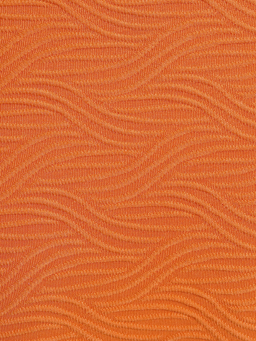 Orange Textured Tummy Control One-Piece Swimsuit