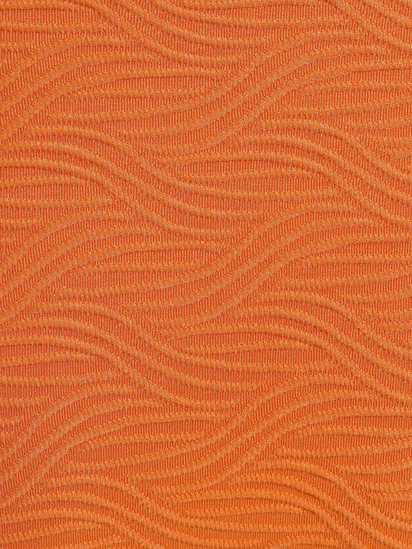 Orange Textured Tummy Control One-Piece Swimsuit