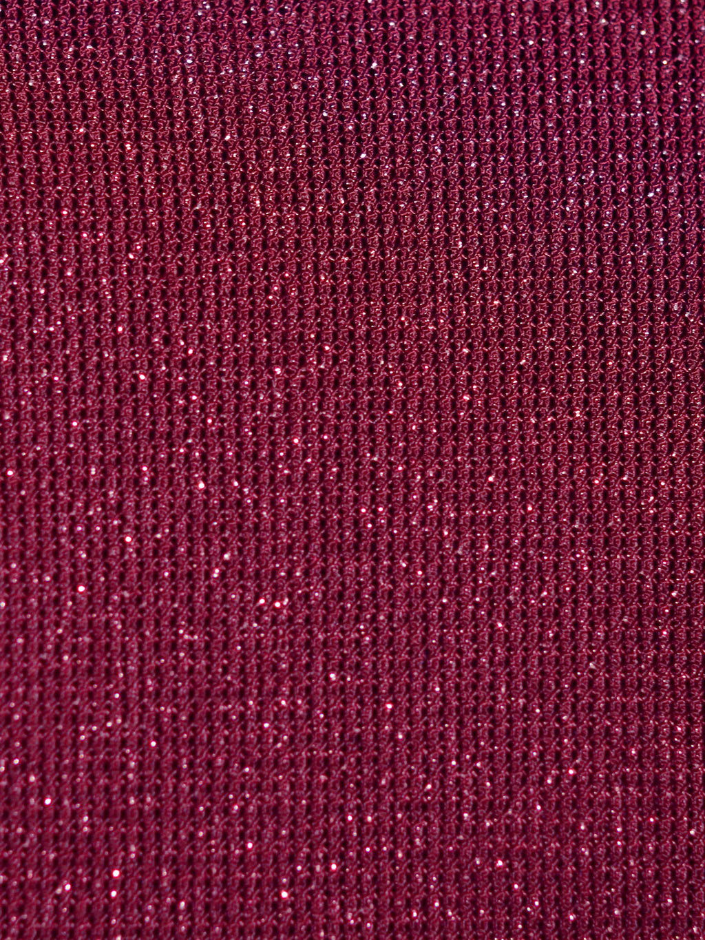Wine Red Lurex V-Neck One Piece Swimwear