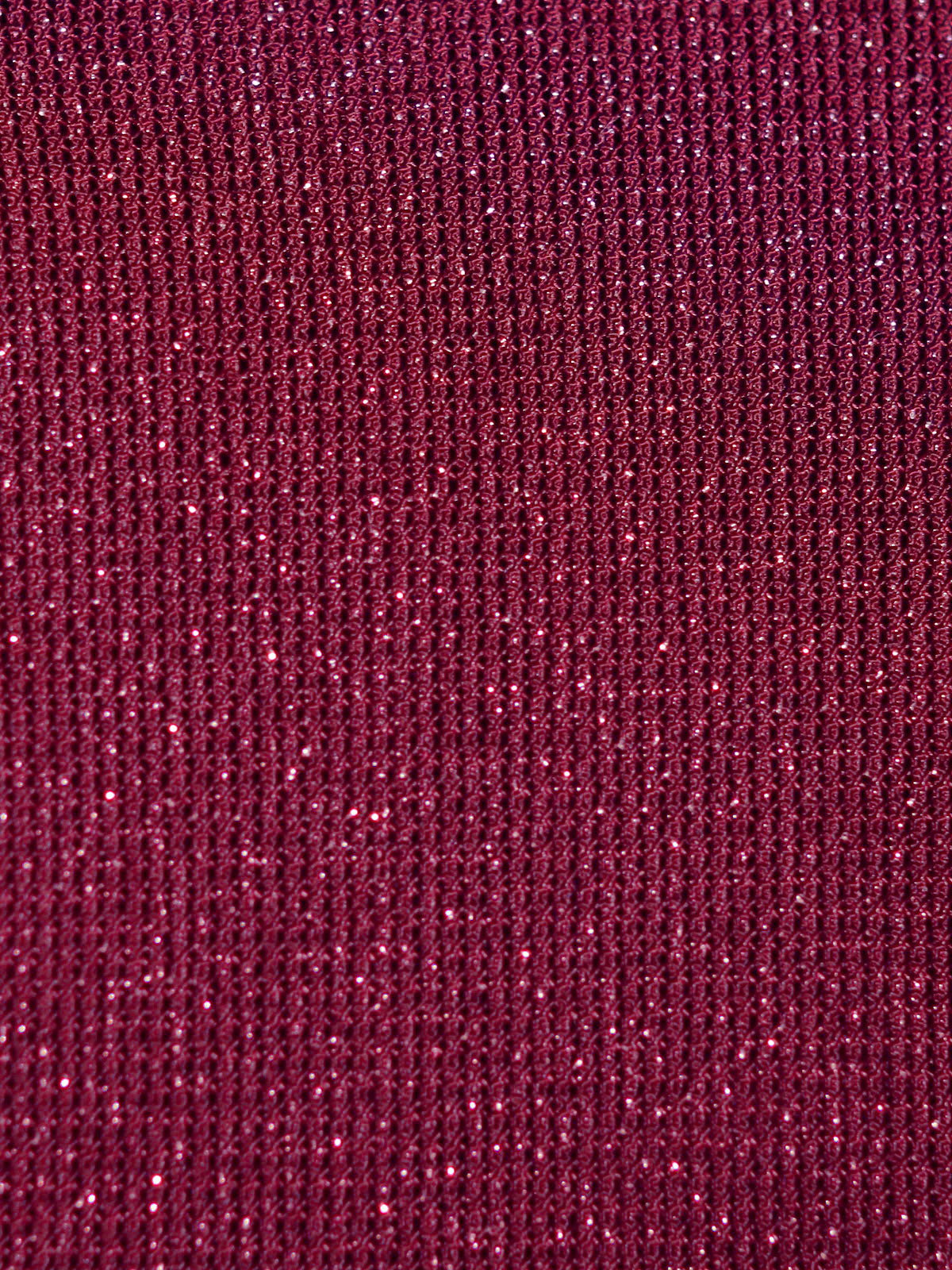 Wine Red Lurex V-Neck One Piece Swimwear