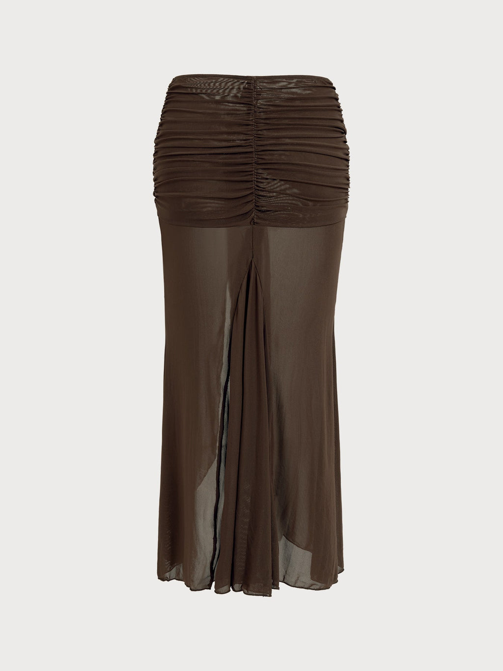 Dark Coffee Gold-Accented Cover up Skirt