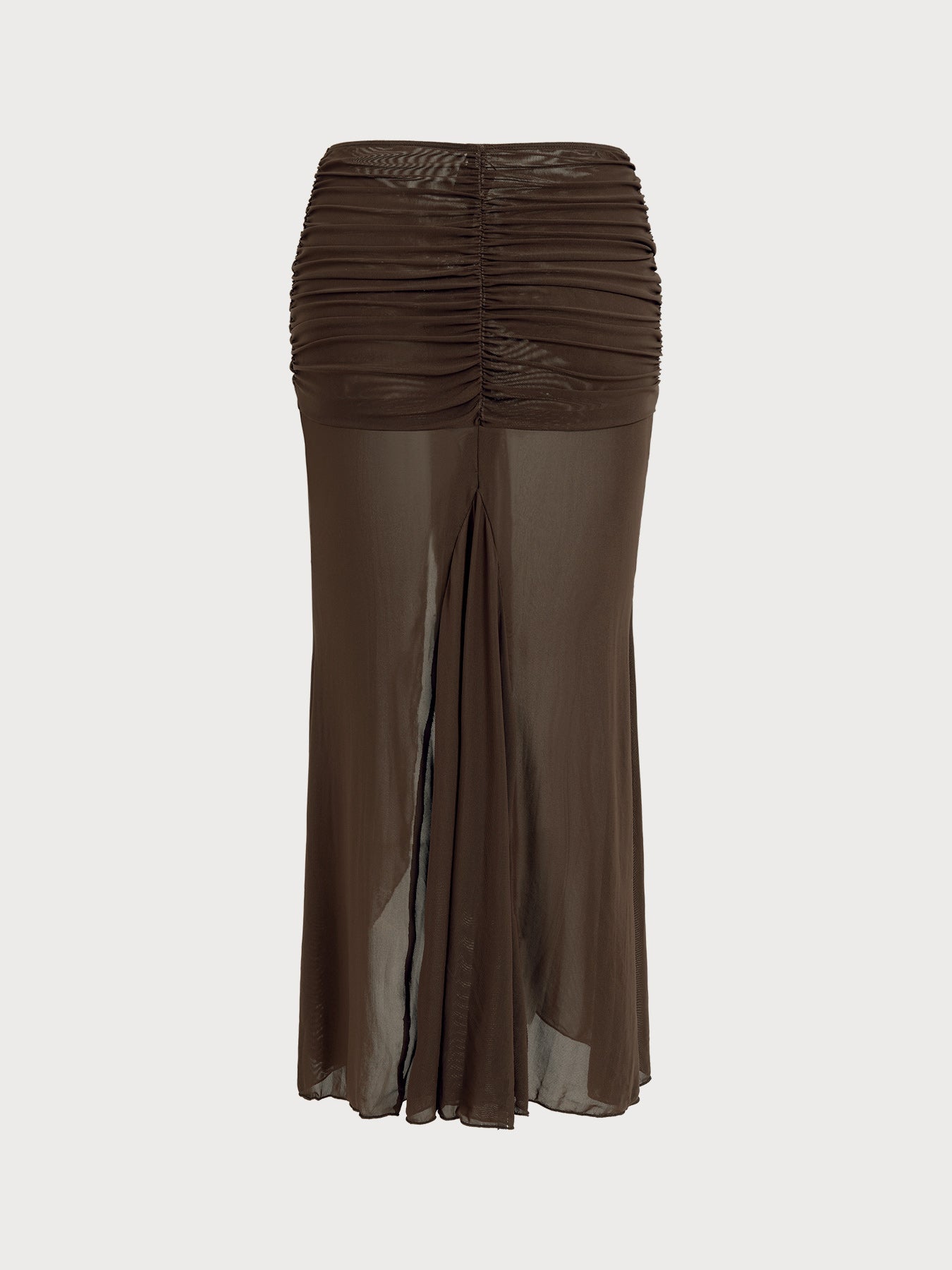 Dark Coffee Gold-Accented Cover up Skirt