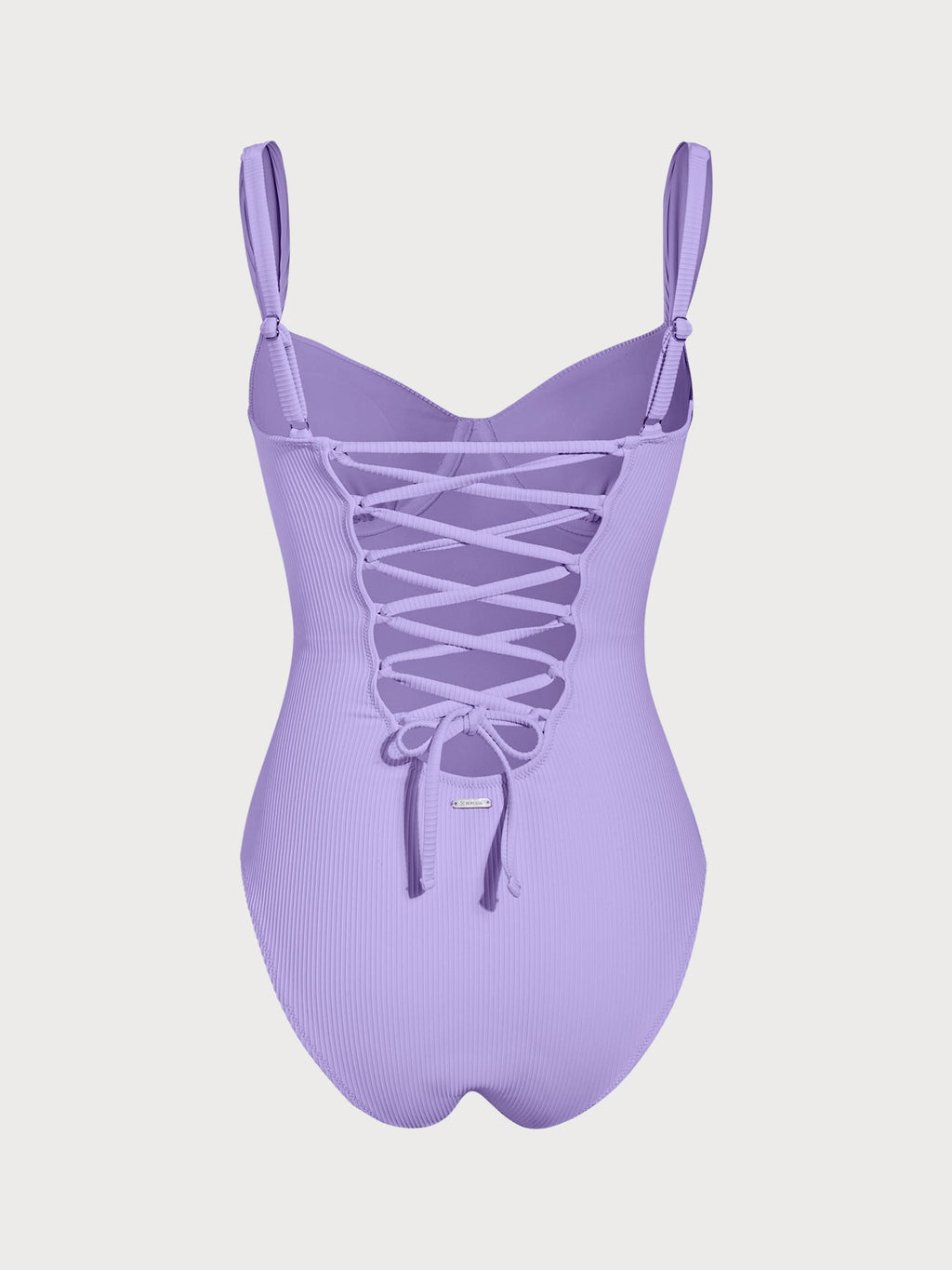 Purple Cross Back Tummy Control One-Piece Swimsuit