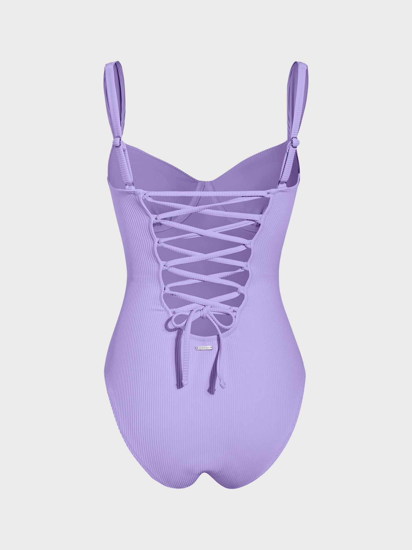 Purple Cross Back Tummy Control One-Piece Swimsuit