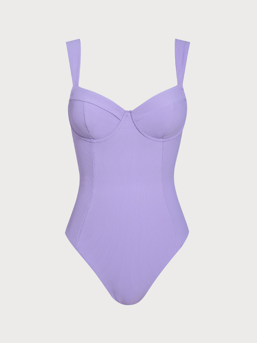 Purple Cross Back Tummy Control One-Piece Swimsuit