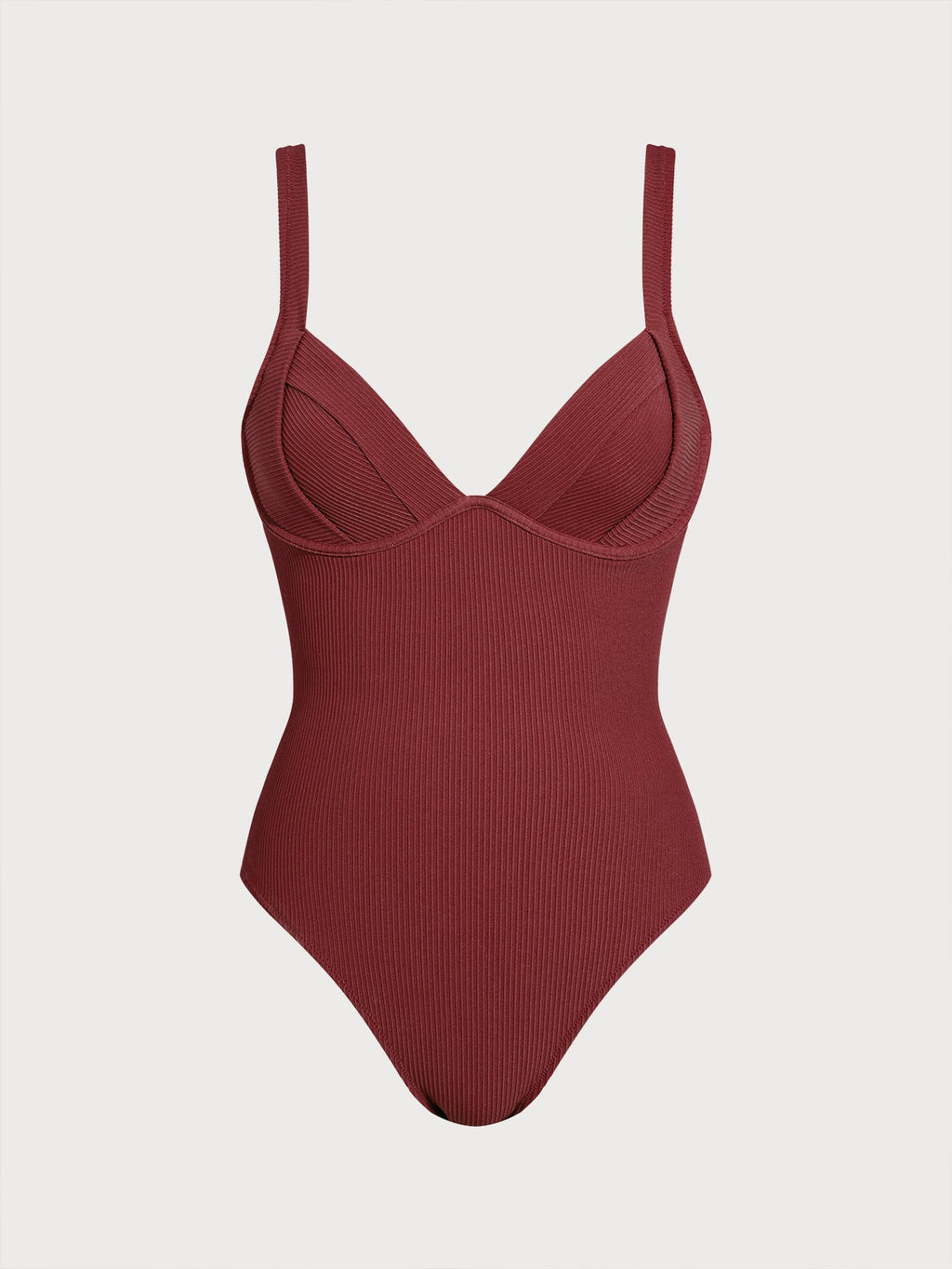 Wine Red Cross Back One Piece Swimwear