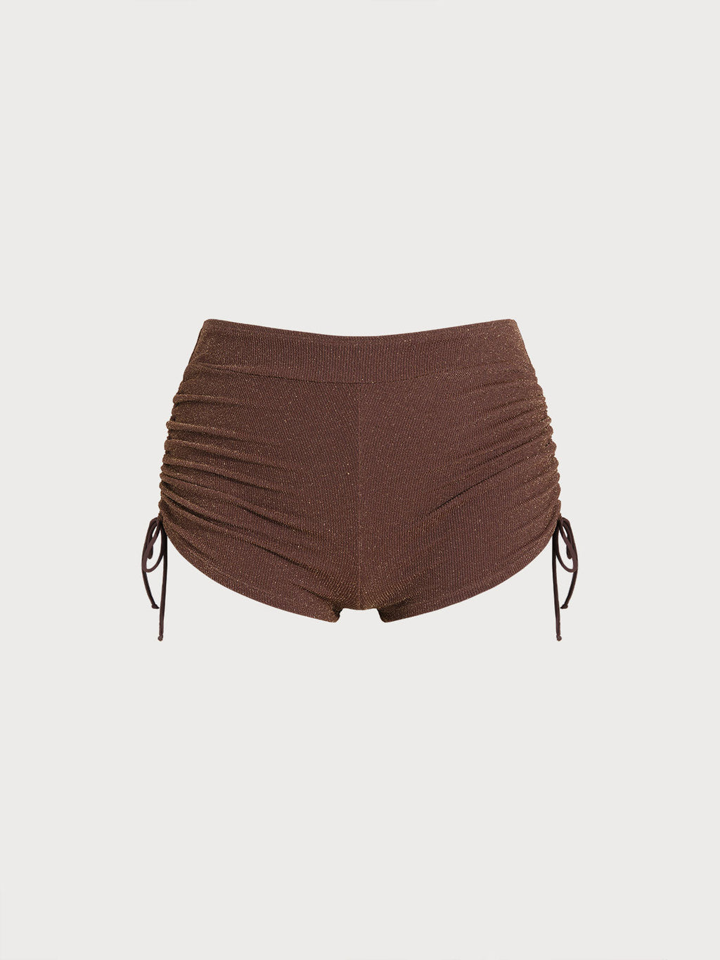 Dark Coffee Tie Plus Size Tankini Bottom