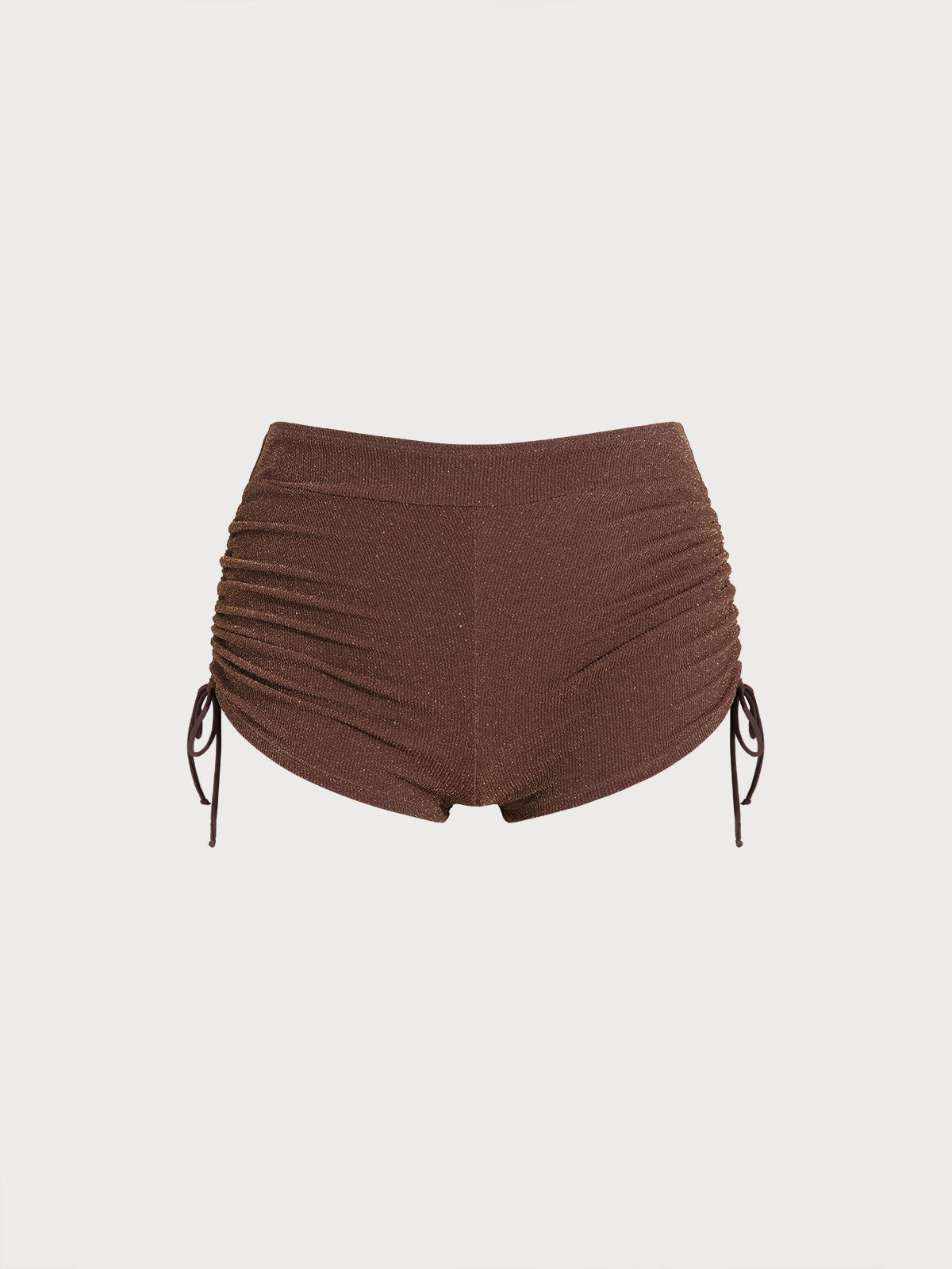 Dark Coffee Tie Plus Size Tankini Bottom