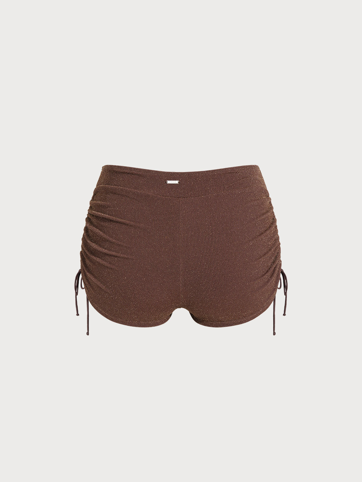 Dark Coffee Tie Plus Size Tankini Bottom