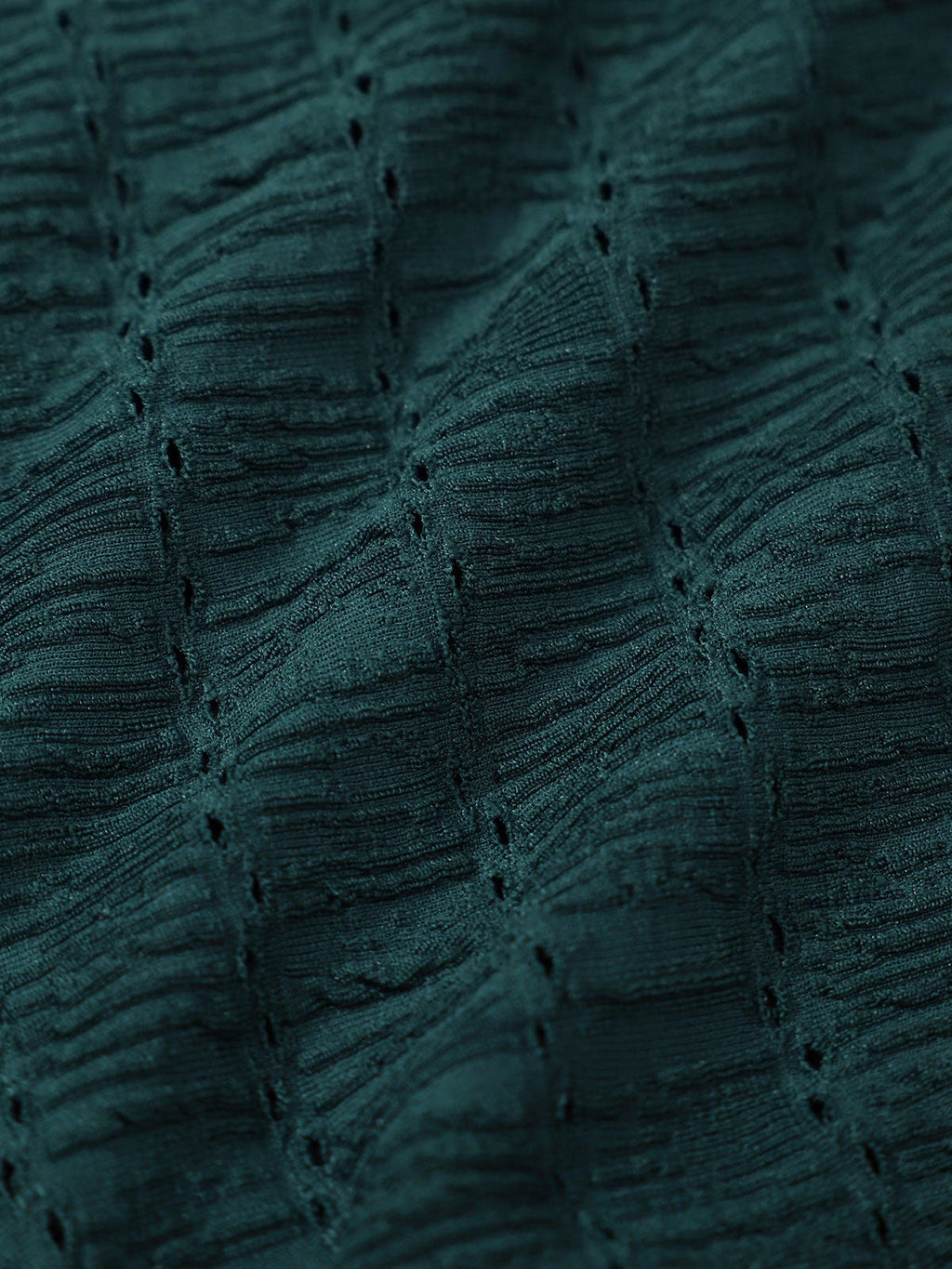 Dark Green Textured Halter Plus Size Tankini Top