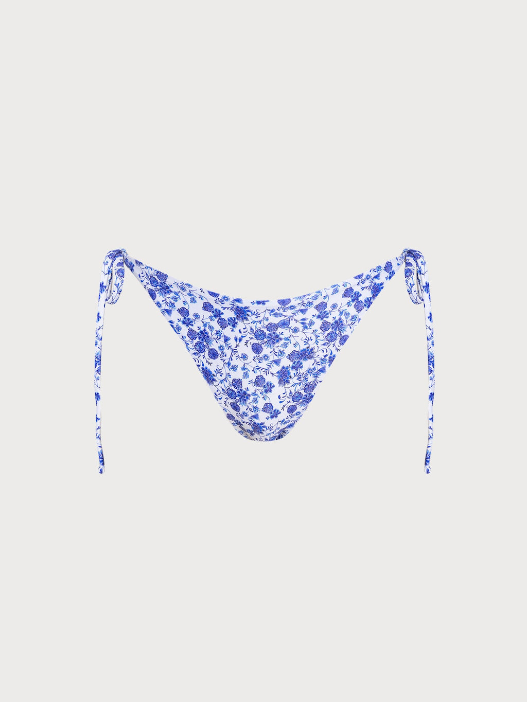 Blue Contrast Print Bikini Bottom